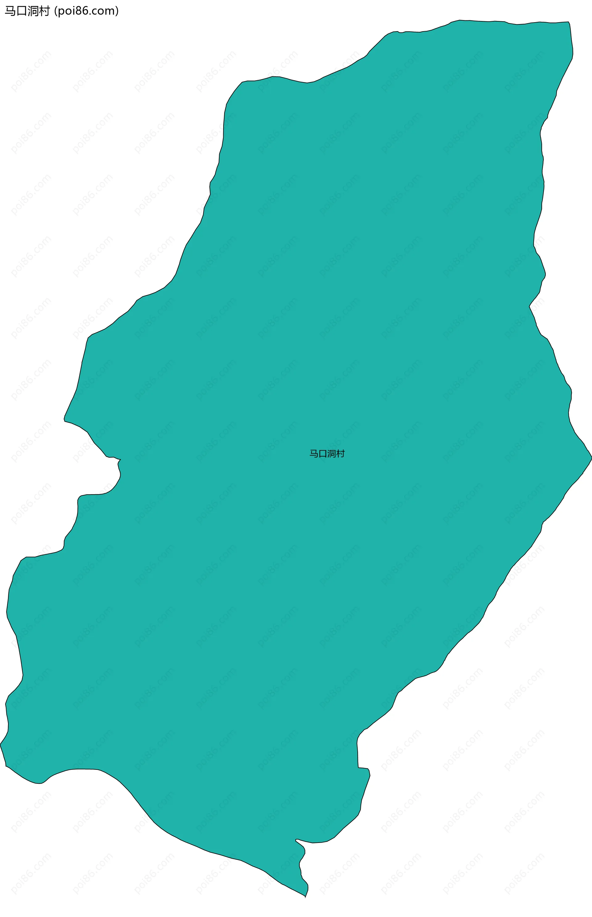 马口洞村边界地图