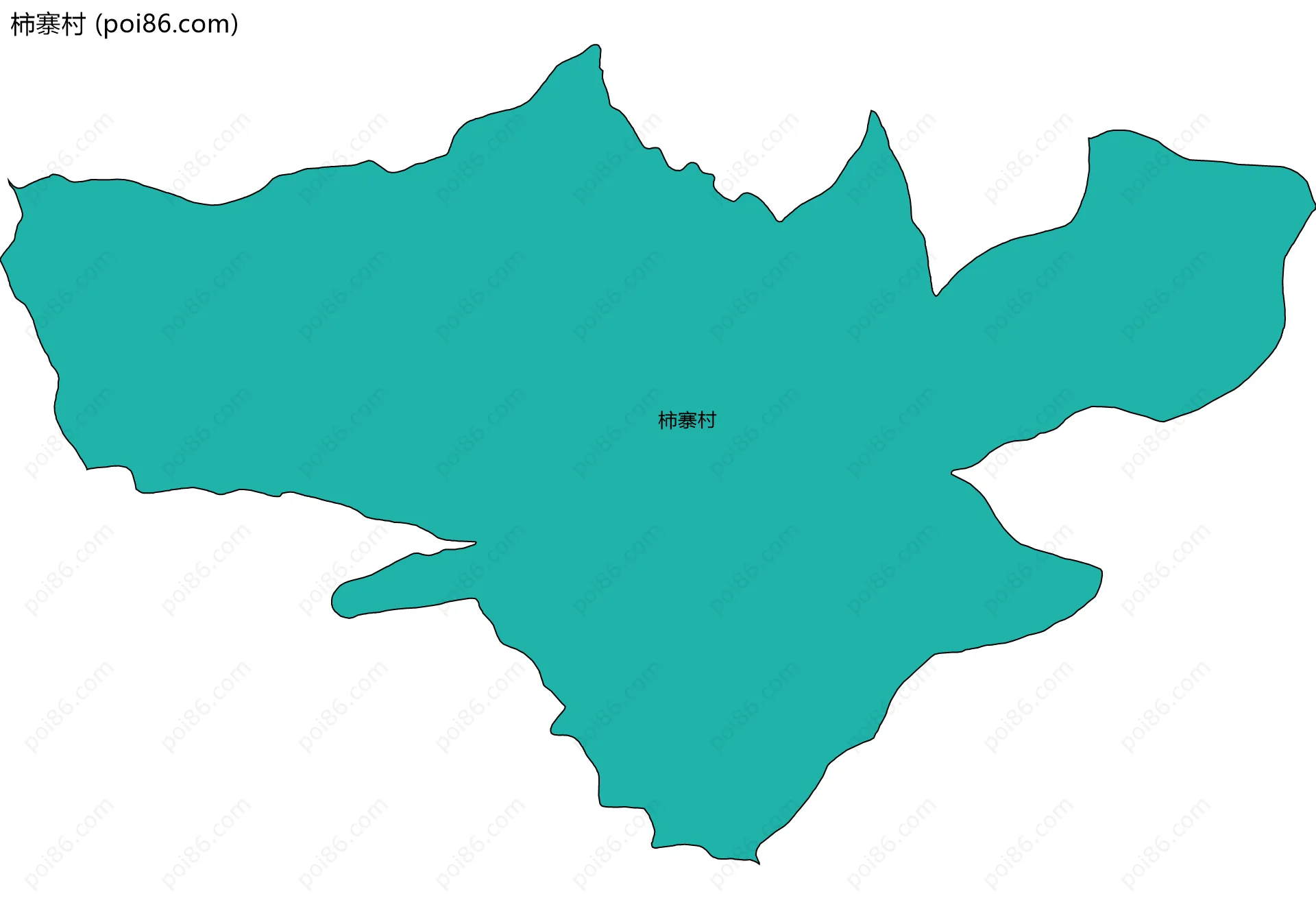 柿寨村边界地图