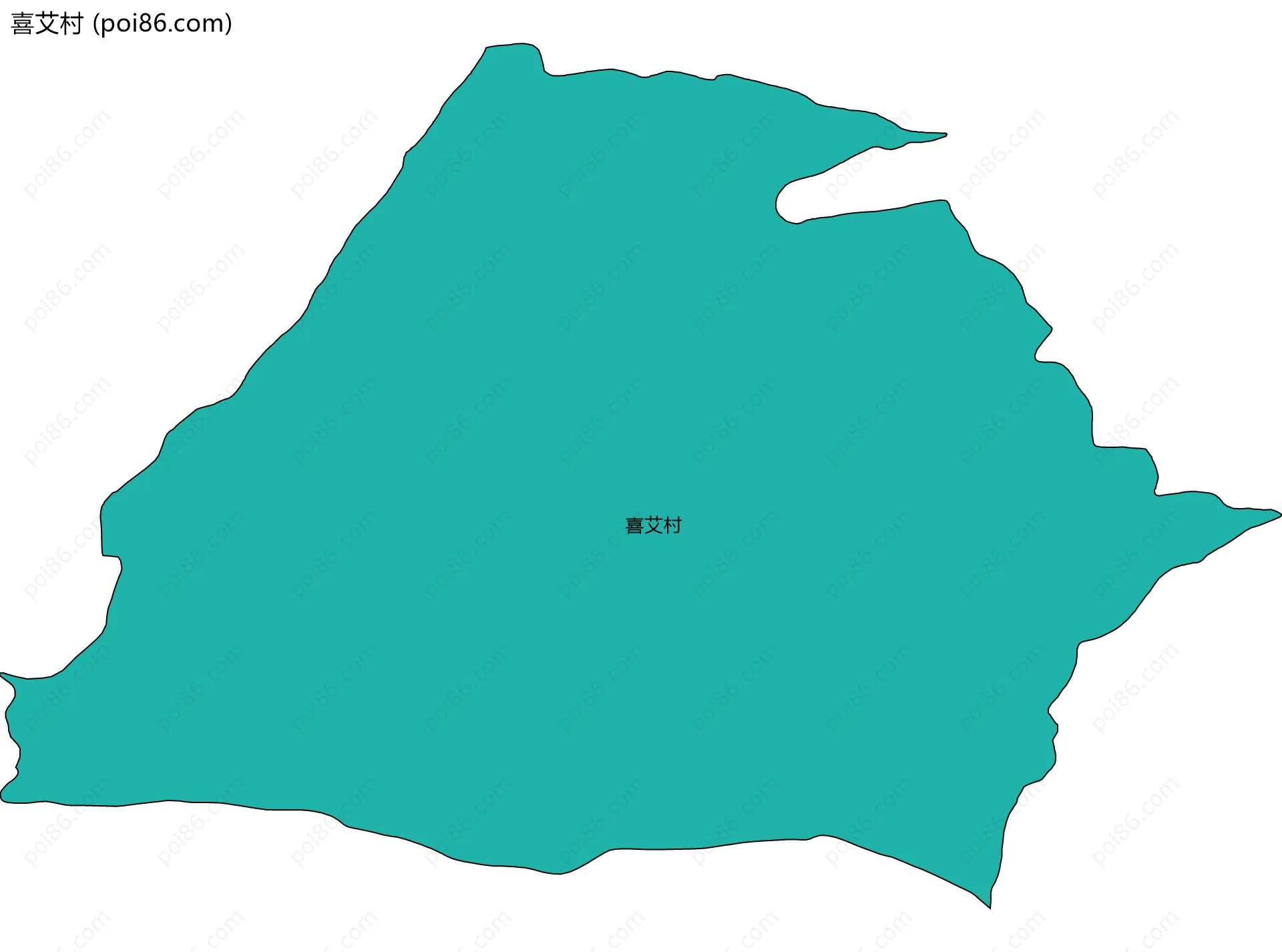 喜艾村边界地图