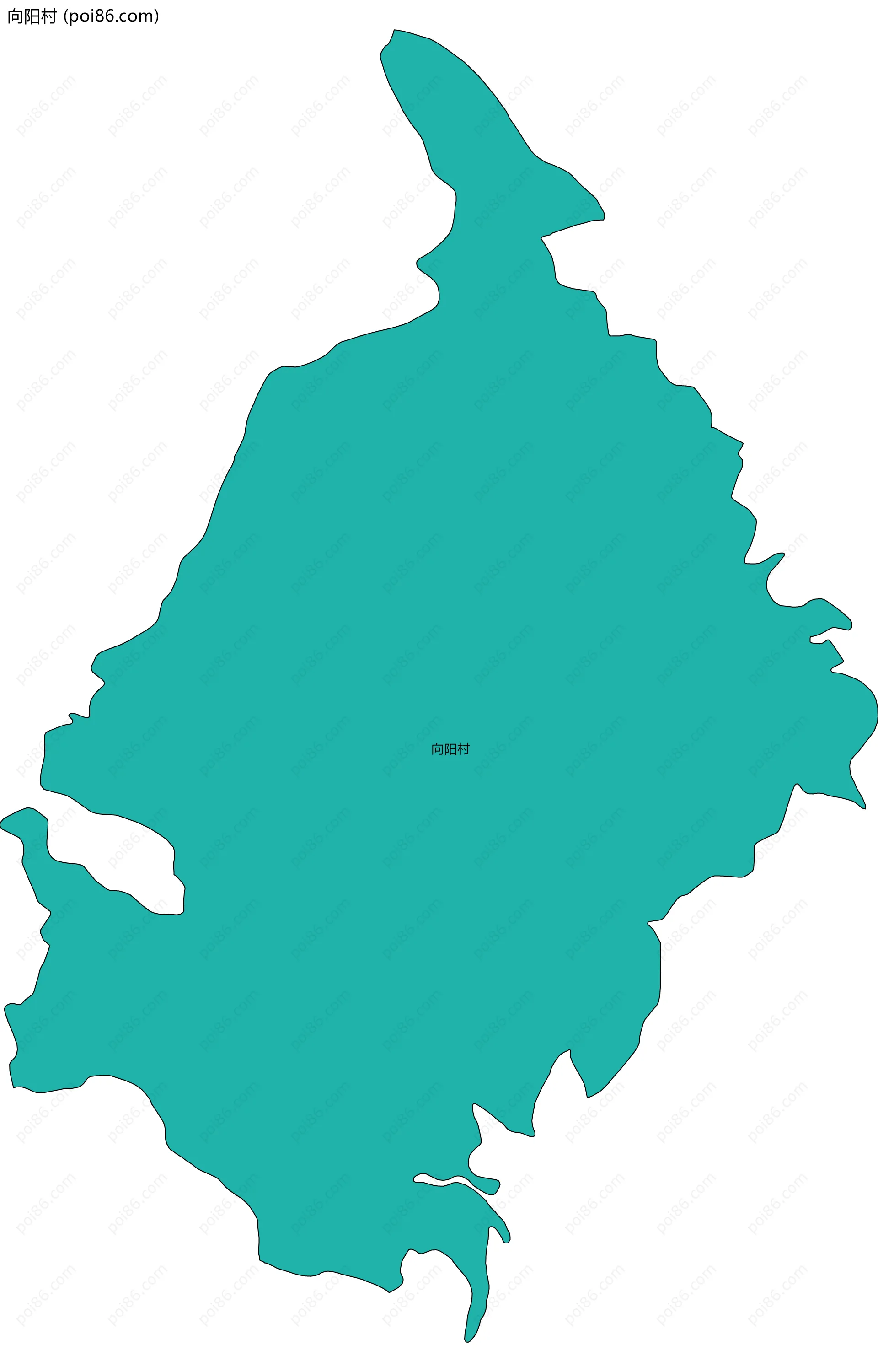 向阳村边界地图