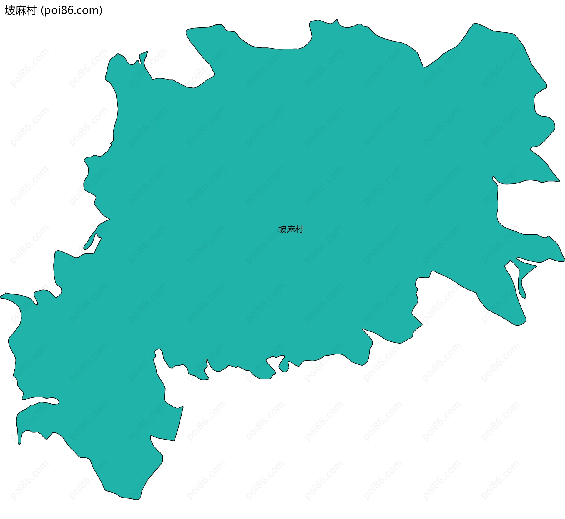 坡麻村边界地图