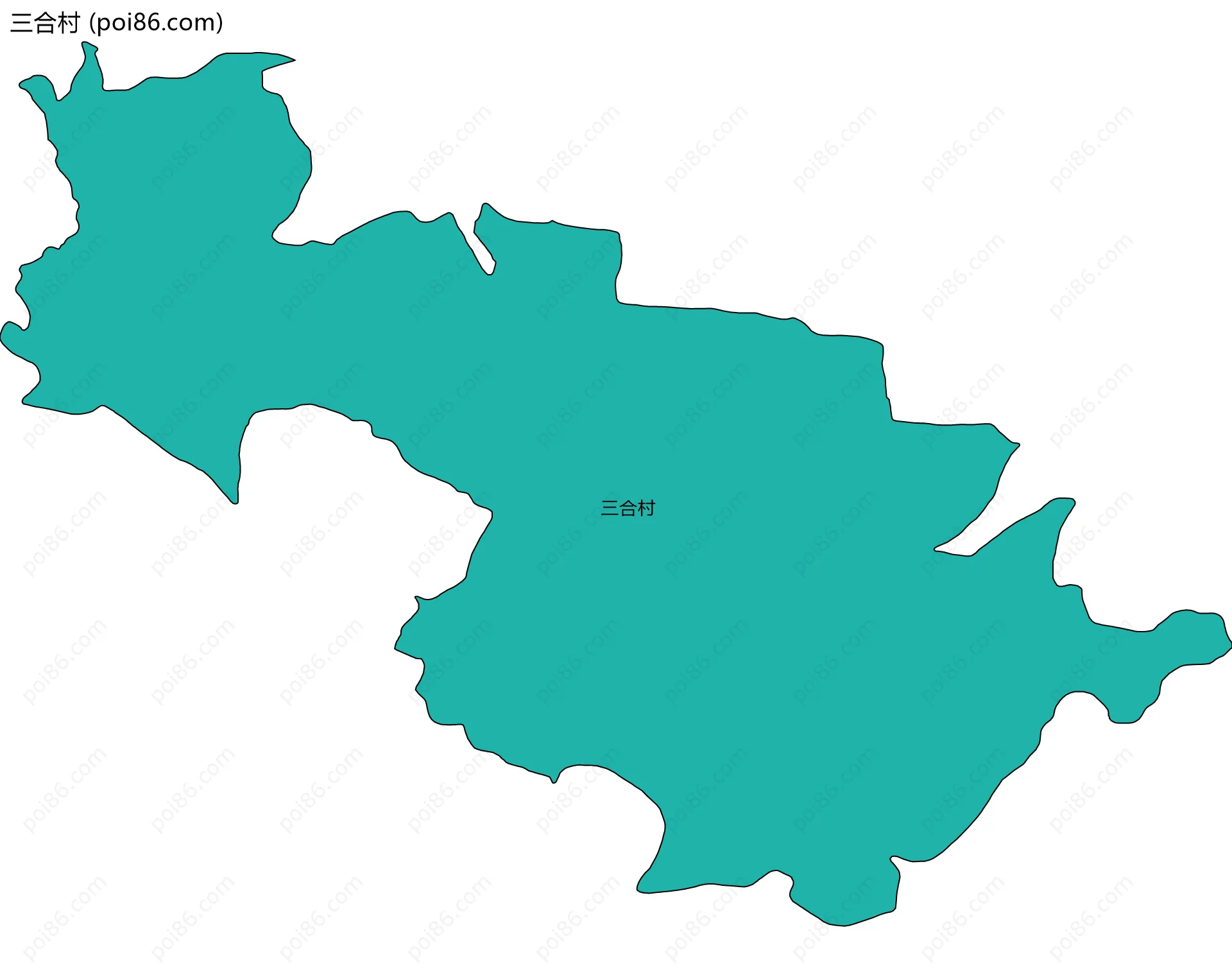 三合村边界地图