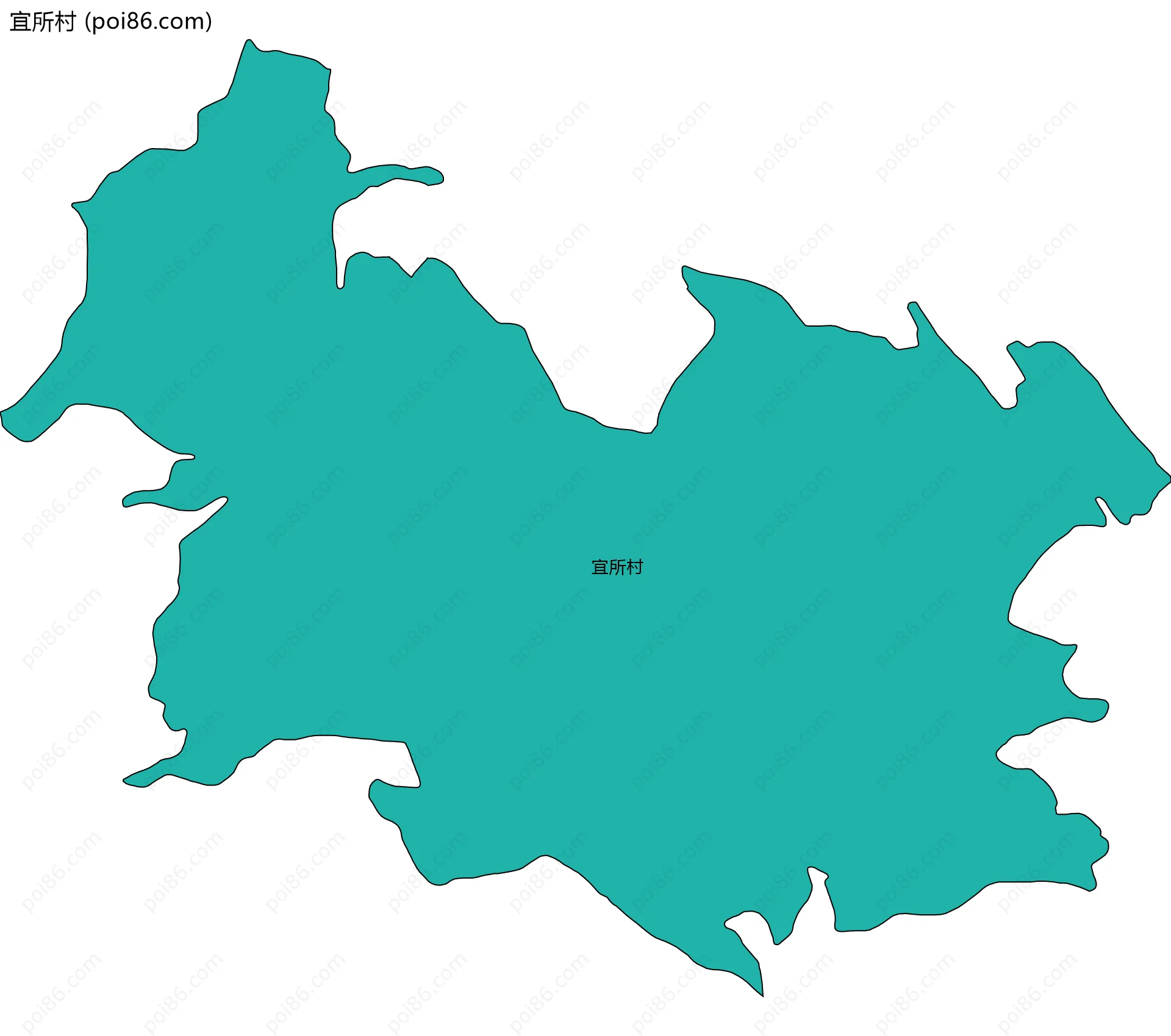 宜所村边界地图