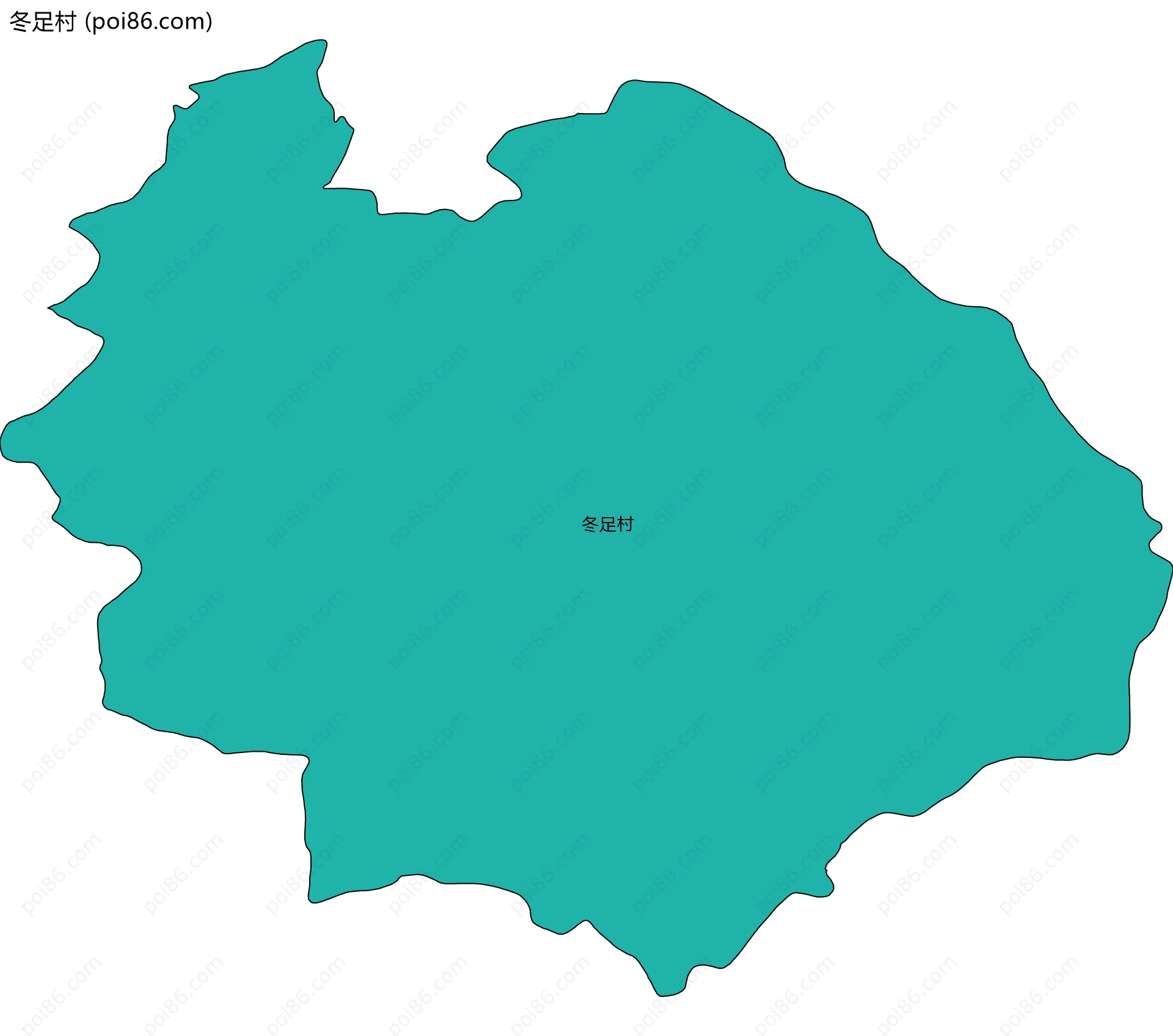 冬足村边界地图