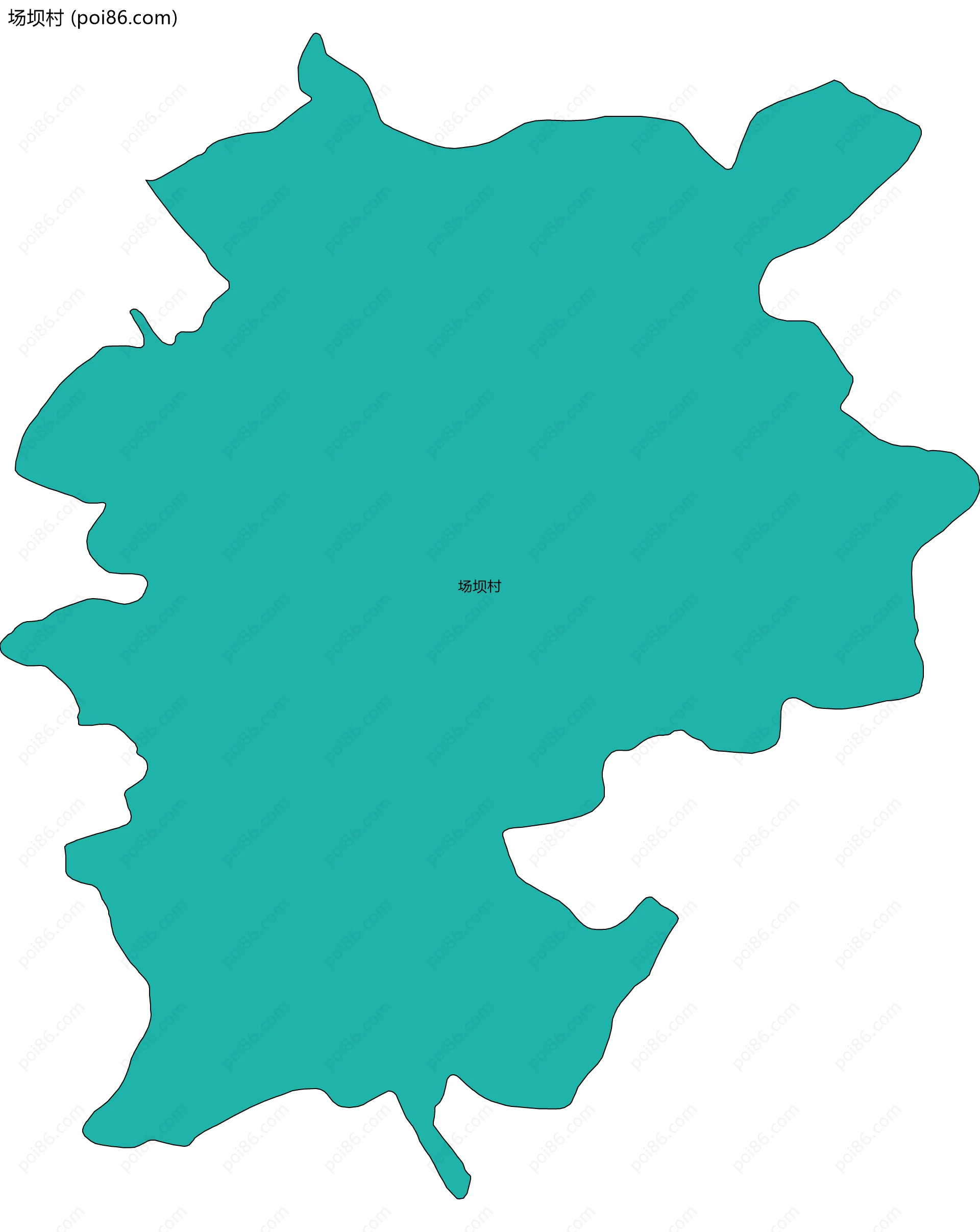 场坝村边界地图