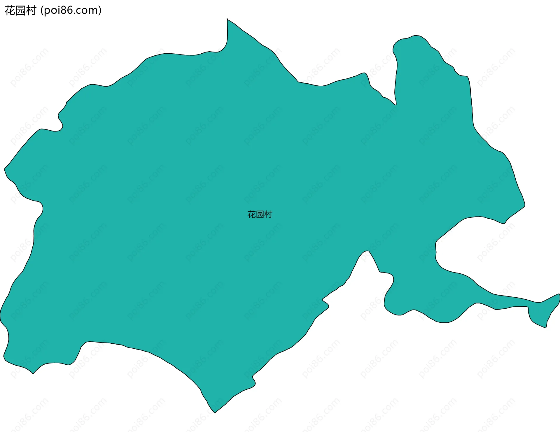 花园村边界地图