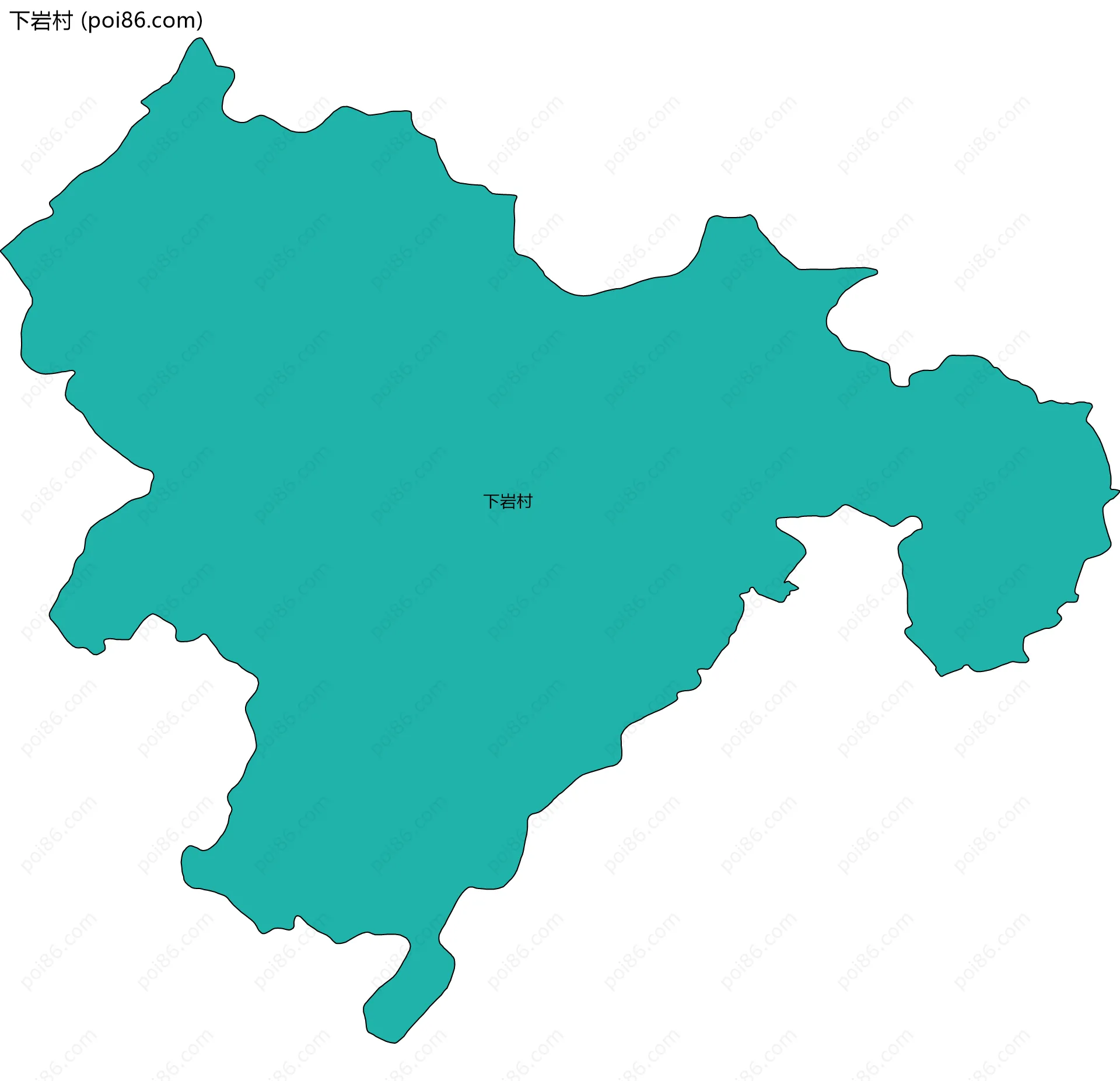 下岩村边界地图