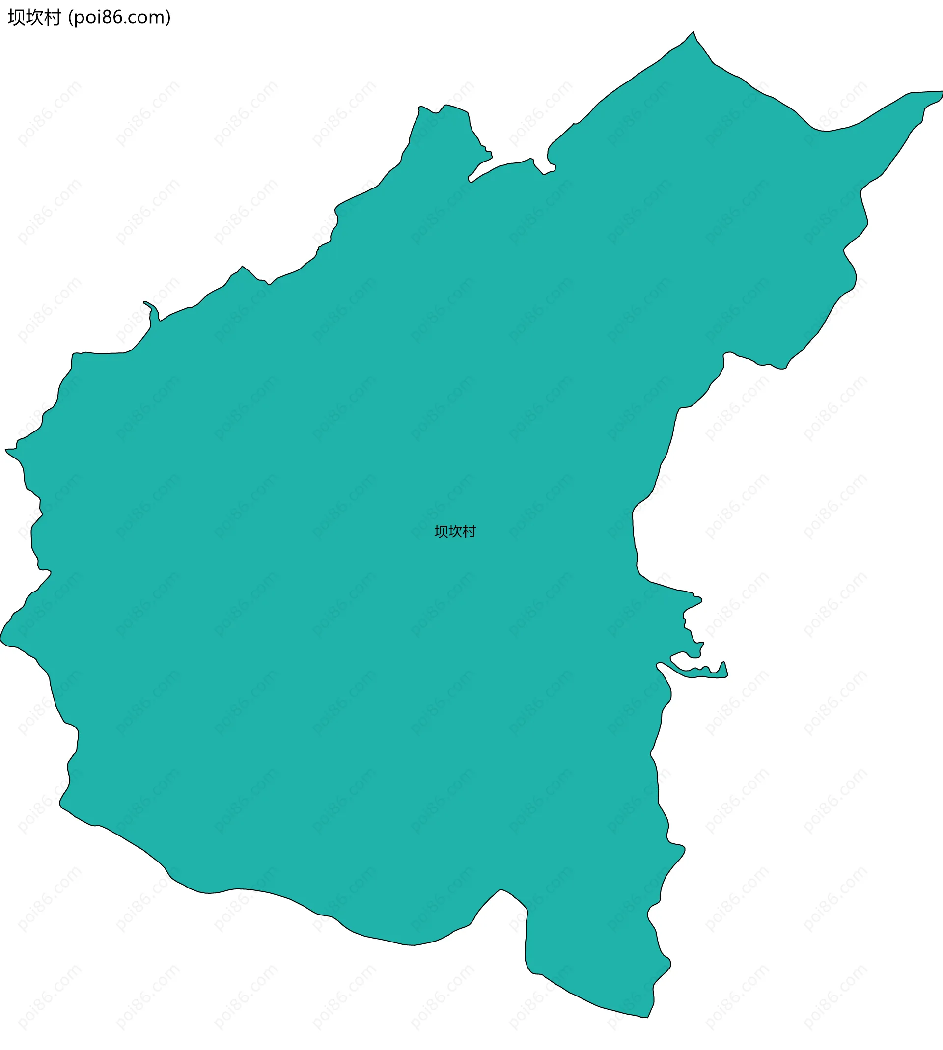 坝坎村边界地图