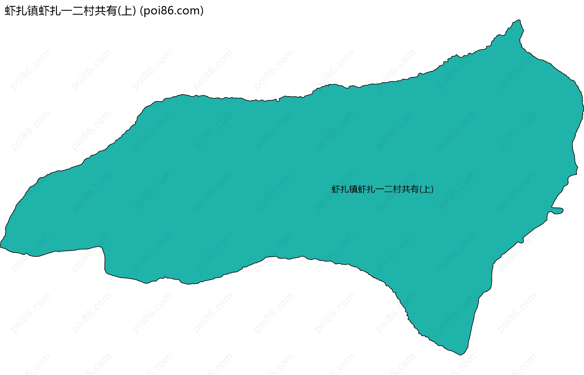 虾扎镇虾扎一二村共有(上)边界地图