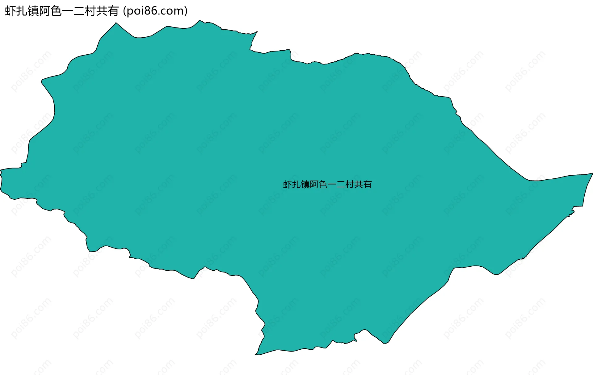 虾扎镇阿色一二村共有边界地图