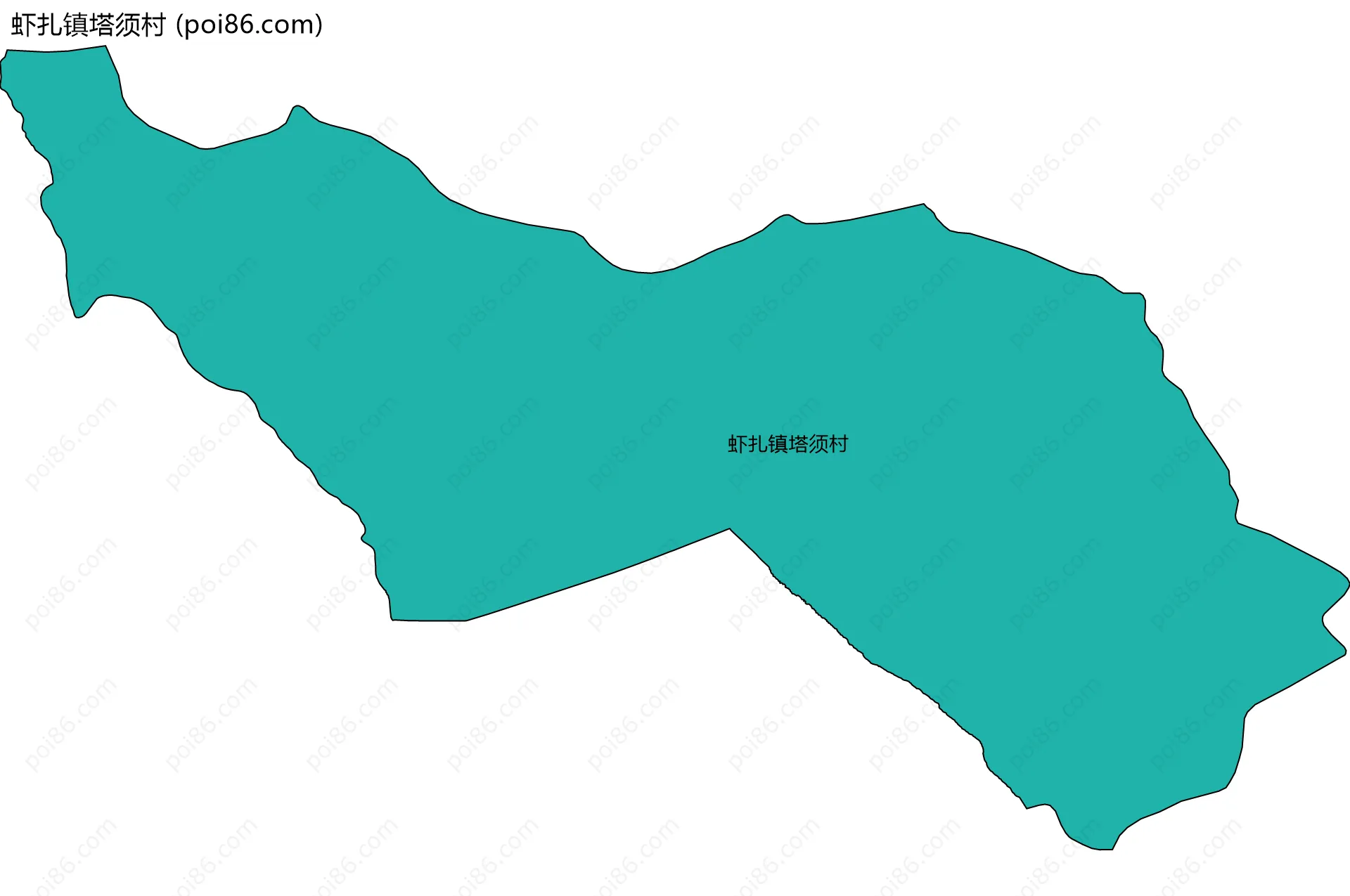 虾扎镇塔须村边界地图