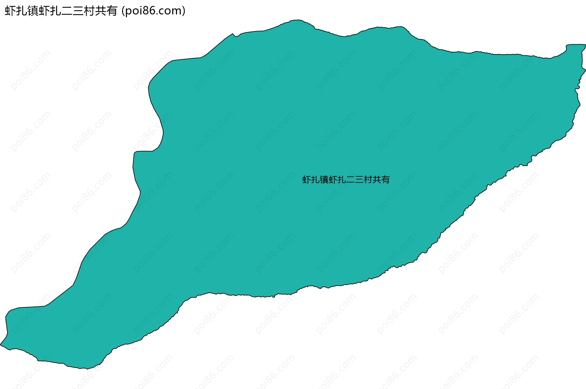 虾扎镇虾扎二三村共有边界地图