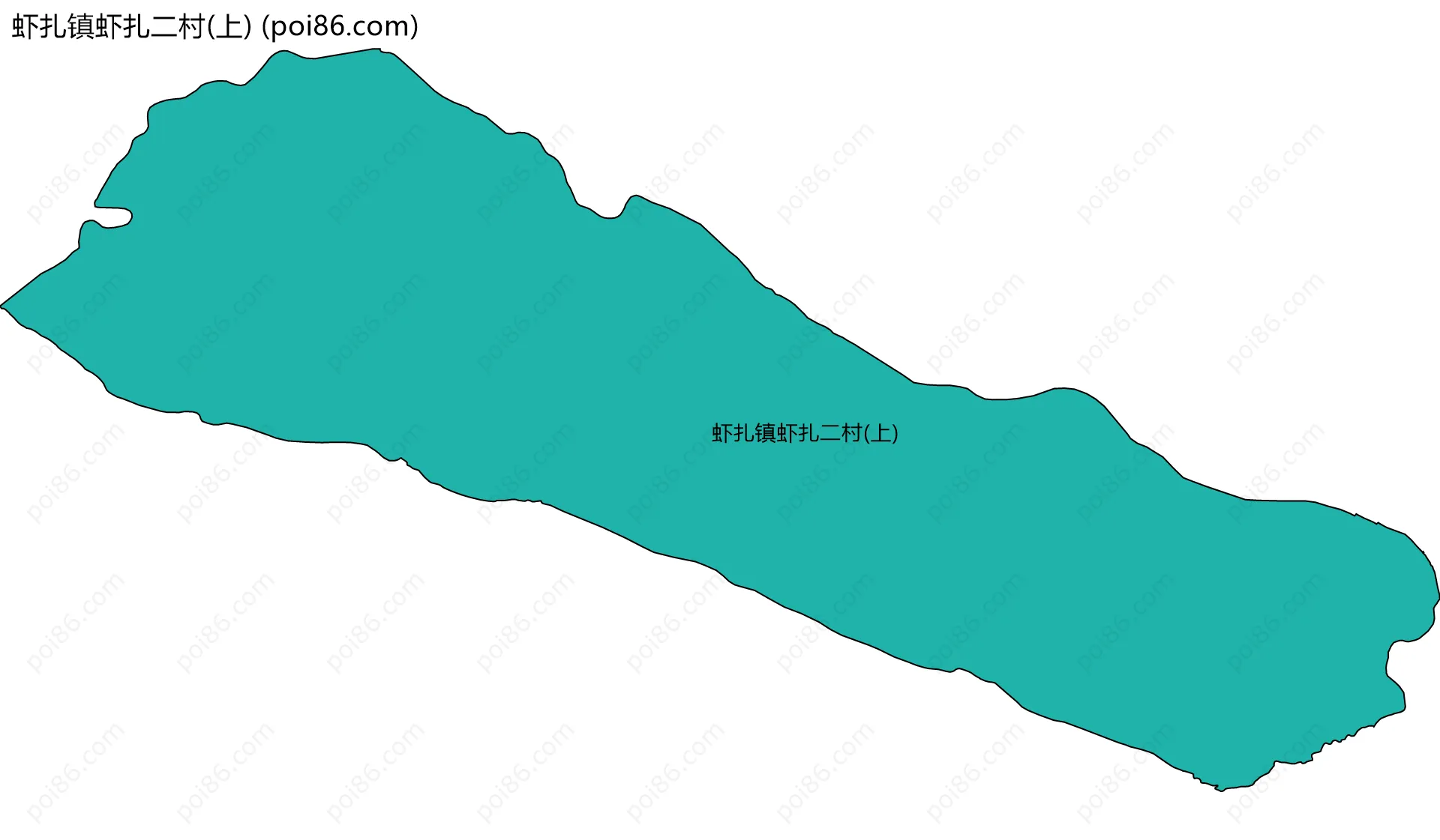 虾扎镇虾扎二村(上)边界地图