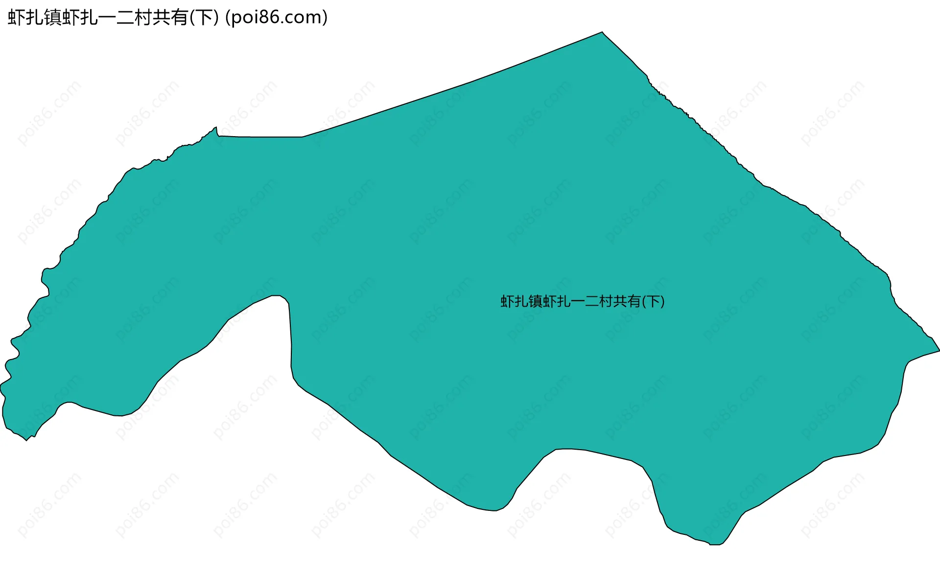 虾扎镇虾扎一二村共有(下)边界地图