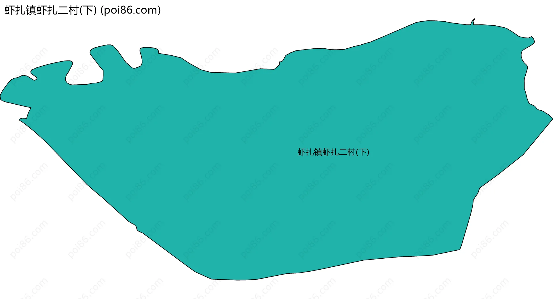 虾扎镇虾扎二村(下)边界地图