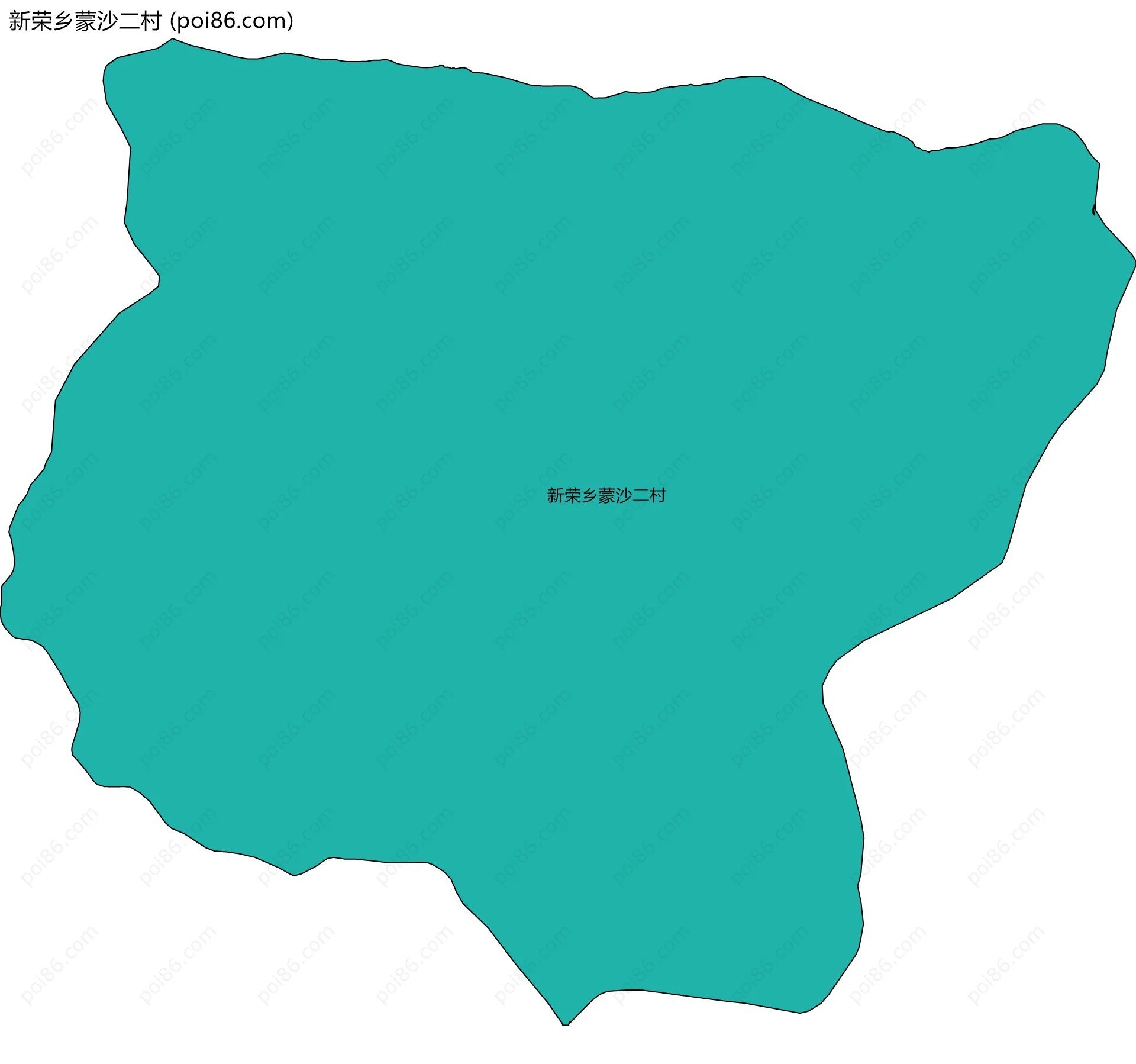 新荣乡蒙沙二村边界地图