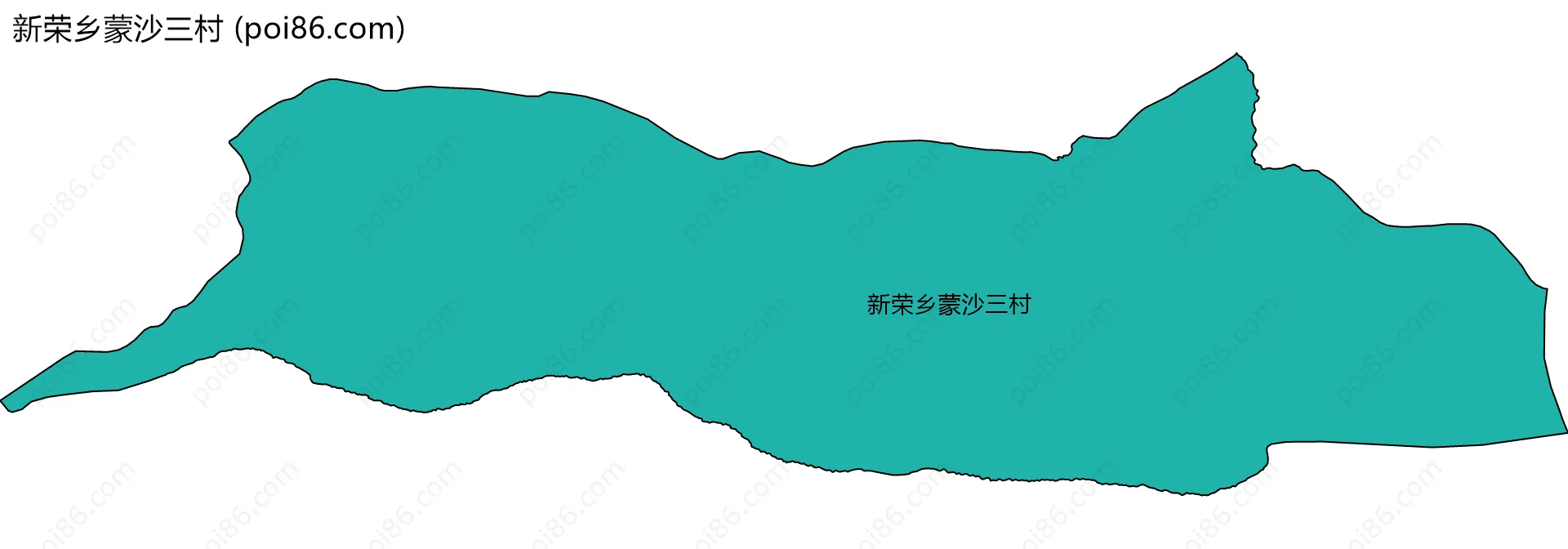 新荣乡蒙沙三村边界地图
