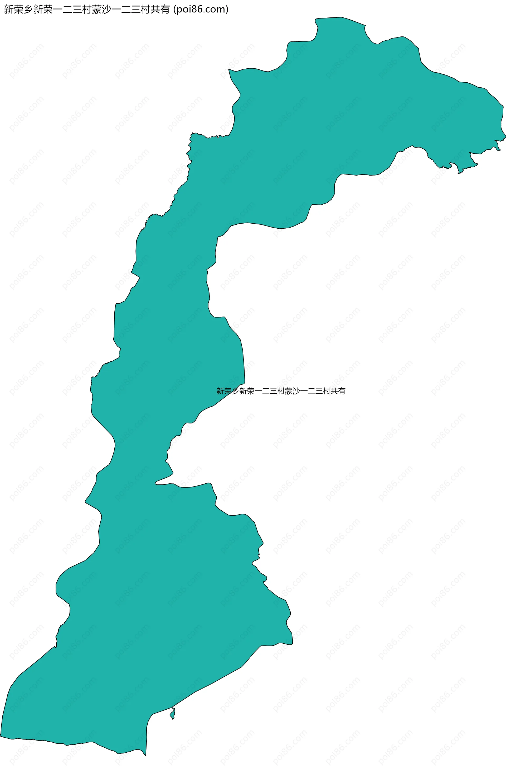 新荣乡新荣一二三村蒙沙一二三村共有边界地图