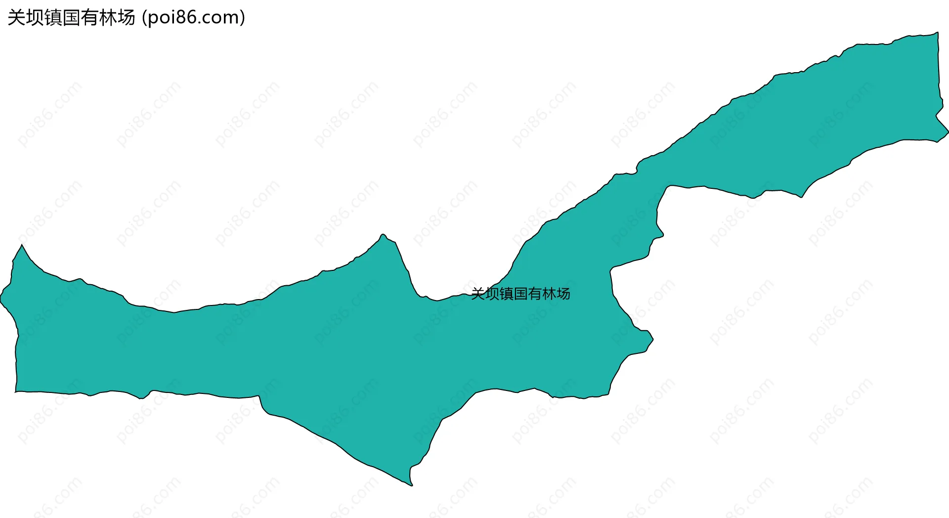 关坝镇国有林场边界地图
