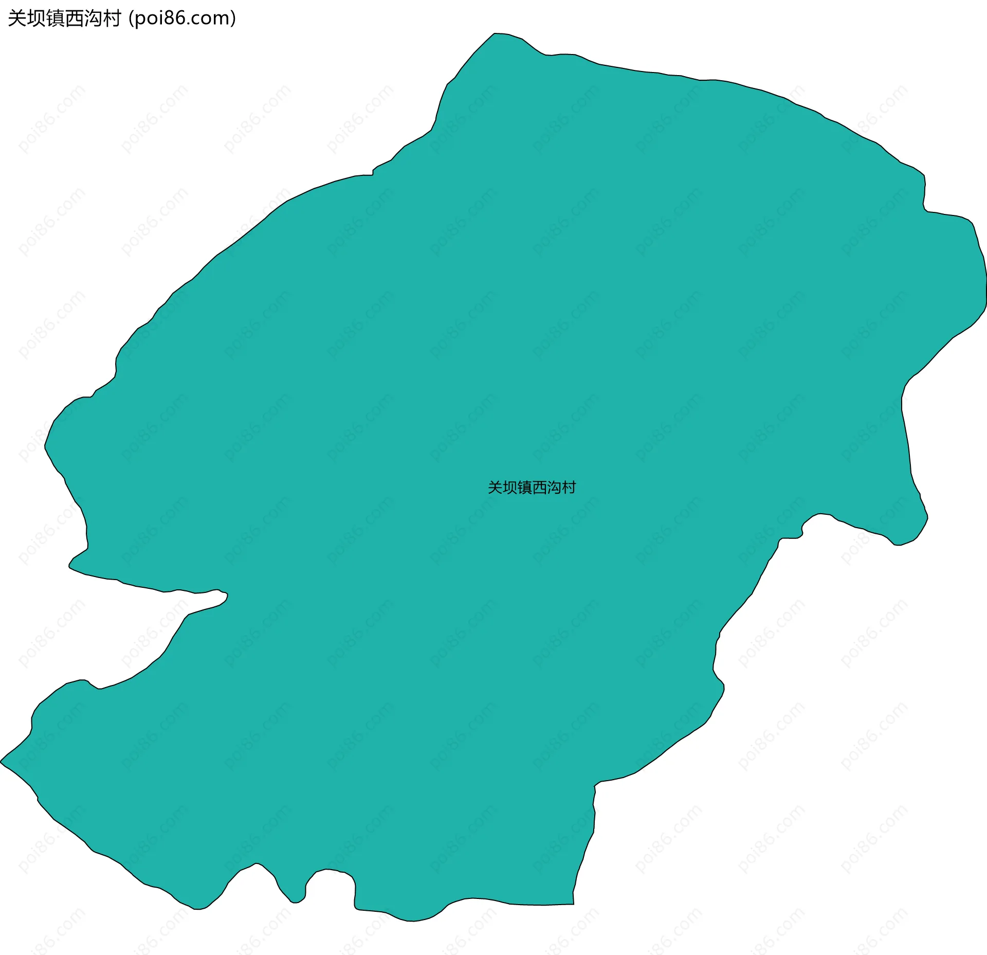 关坝镇西沟村边界地图