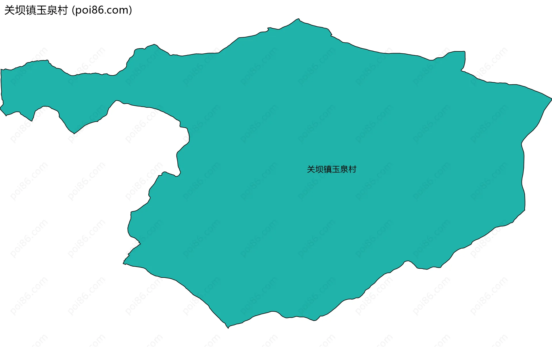 关坝镇玉泉村边界地图