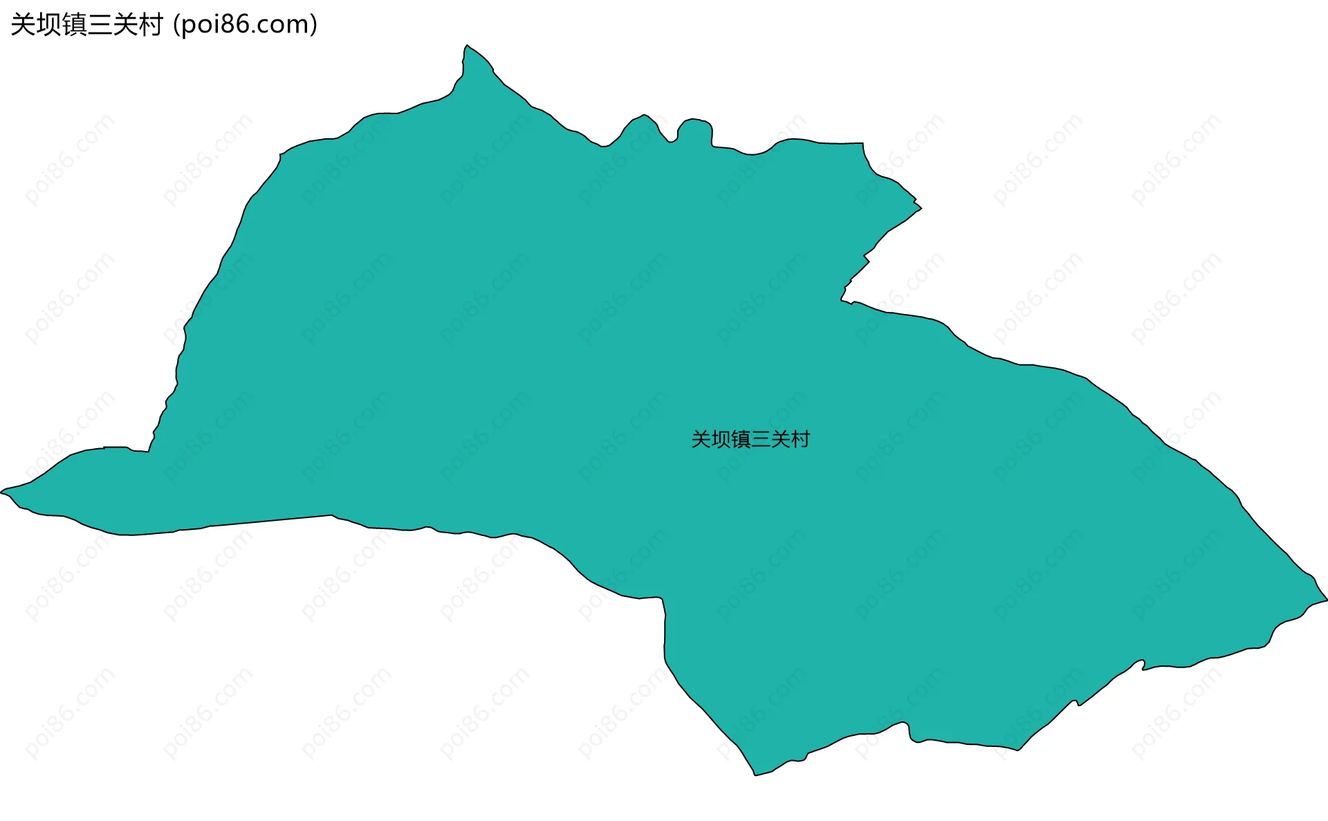 关坝镇三关村边界地图