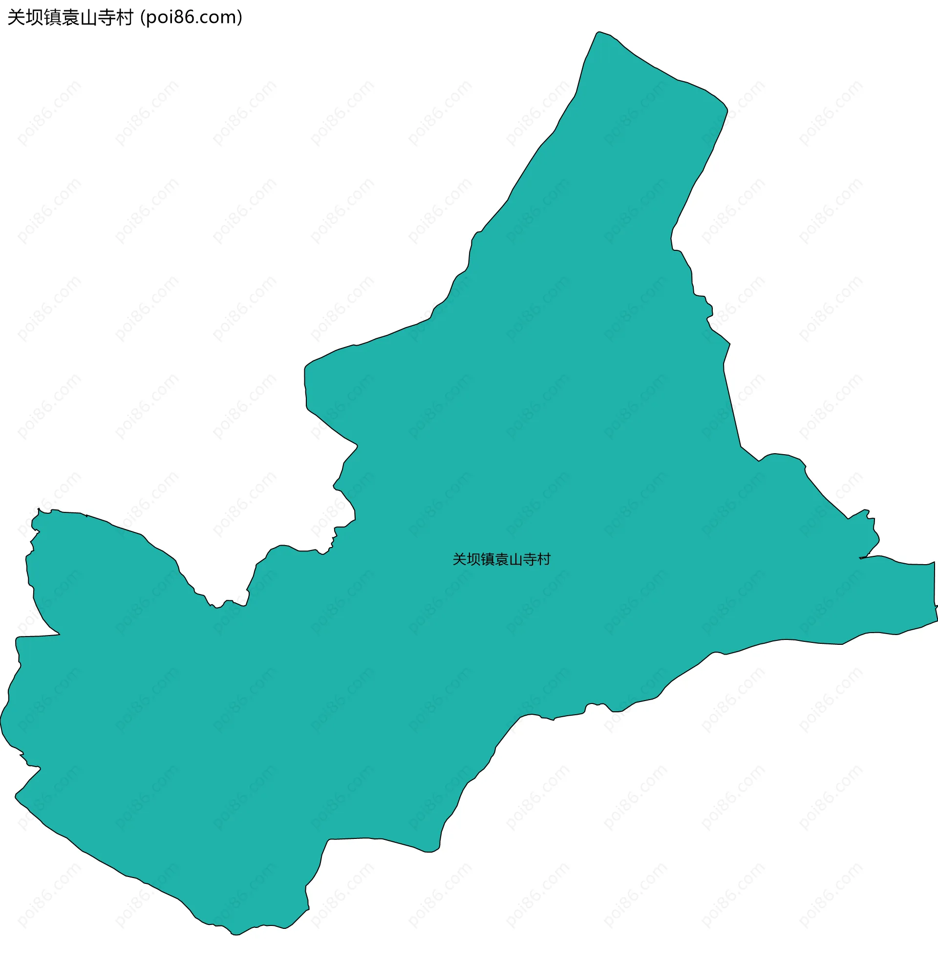 关坝镇袁山寺村边界地图