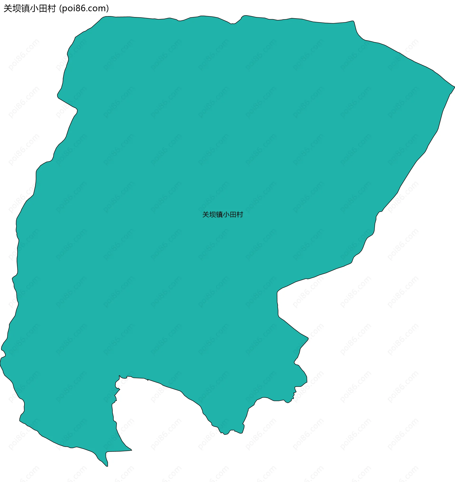 关坝镇小田村边界地图
