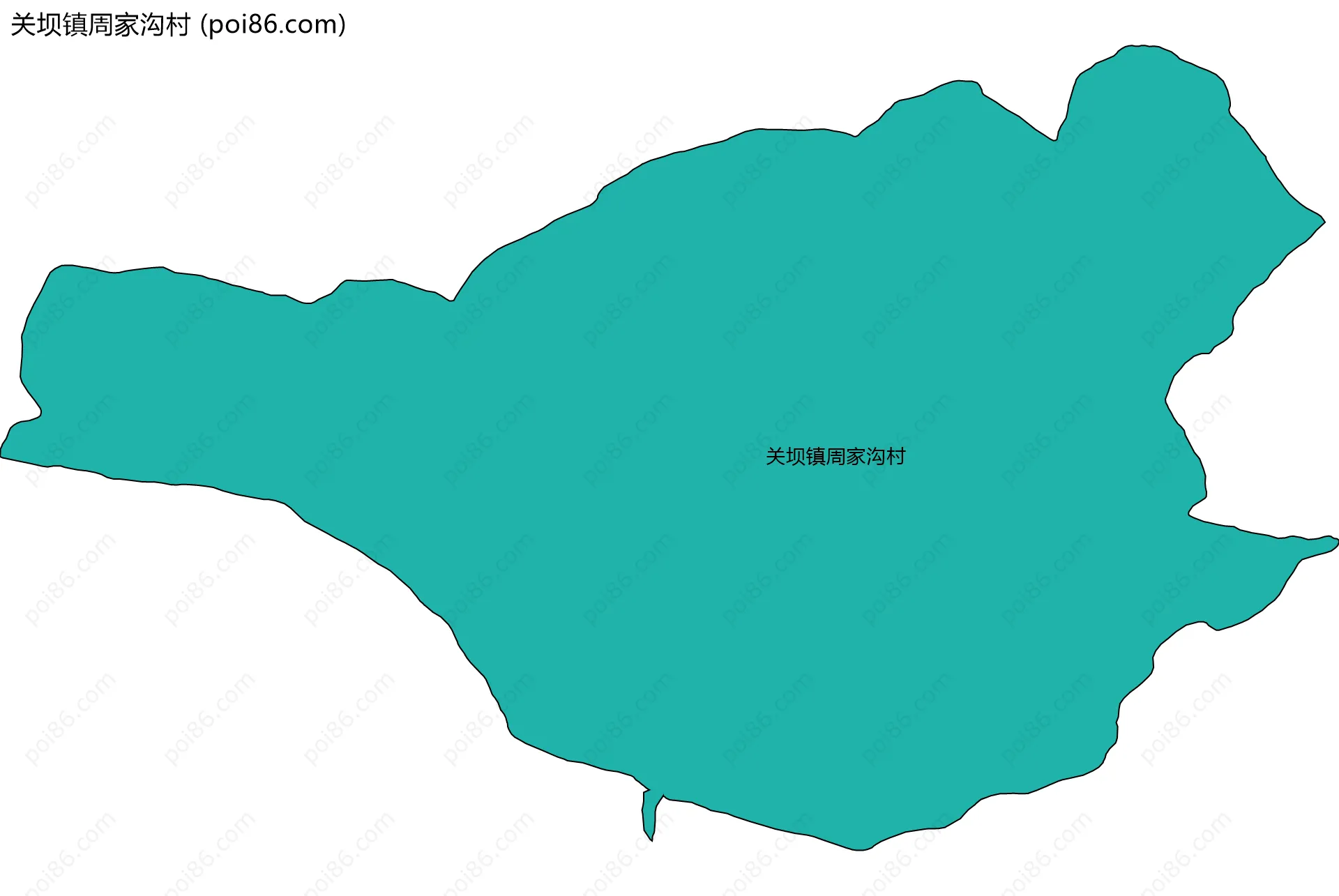 关坝镇周家沟村边界地图