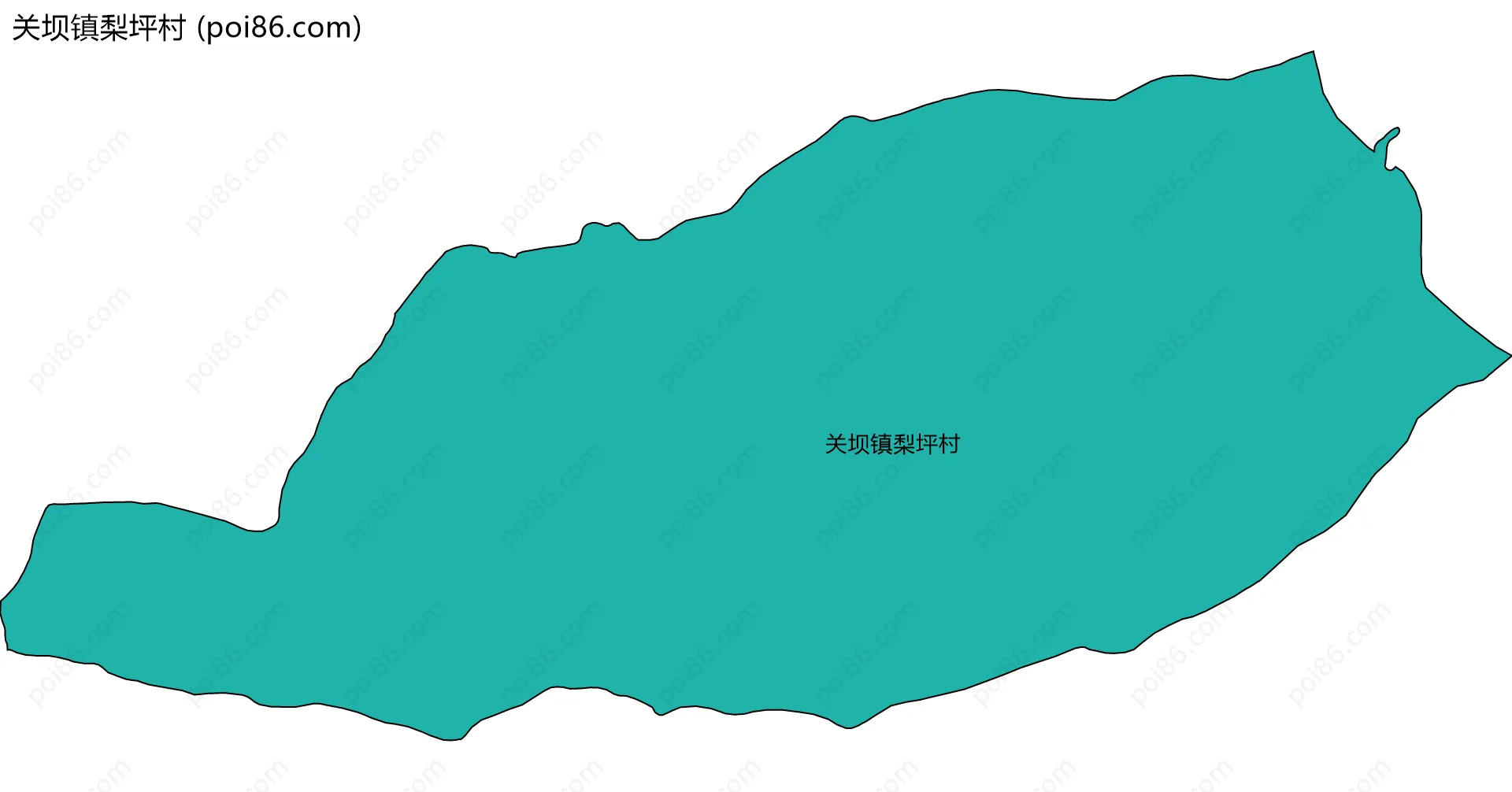 关坝镇梨坪村边界地图