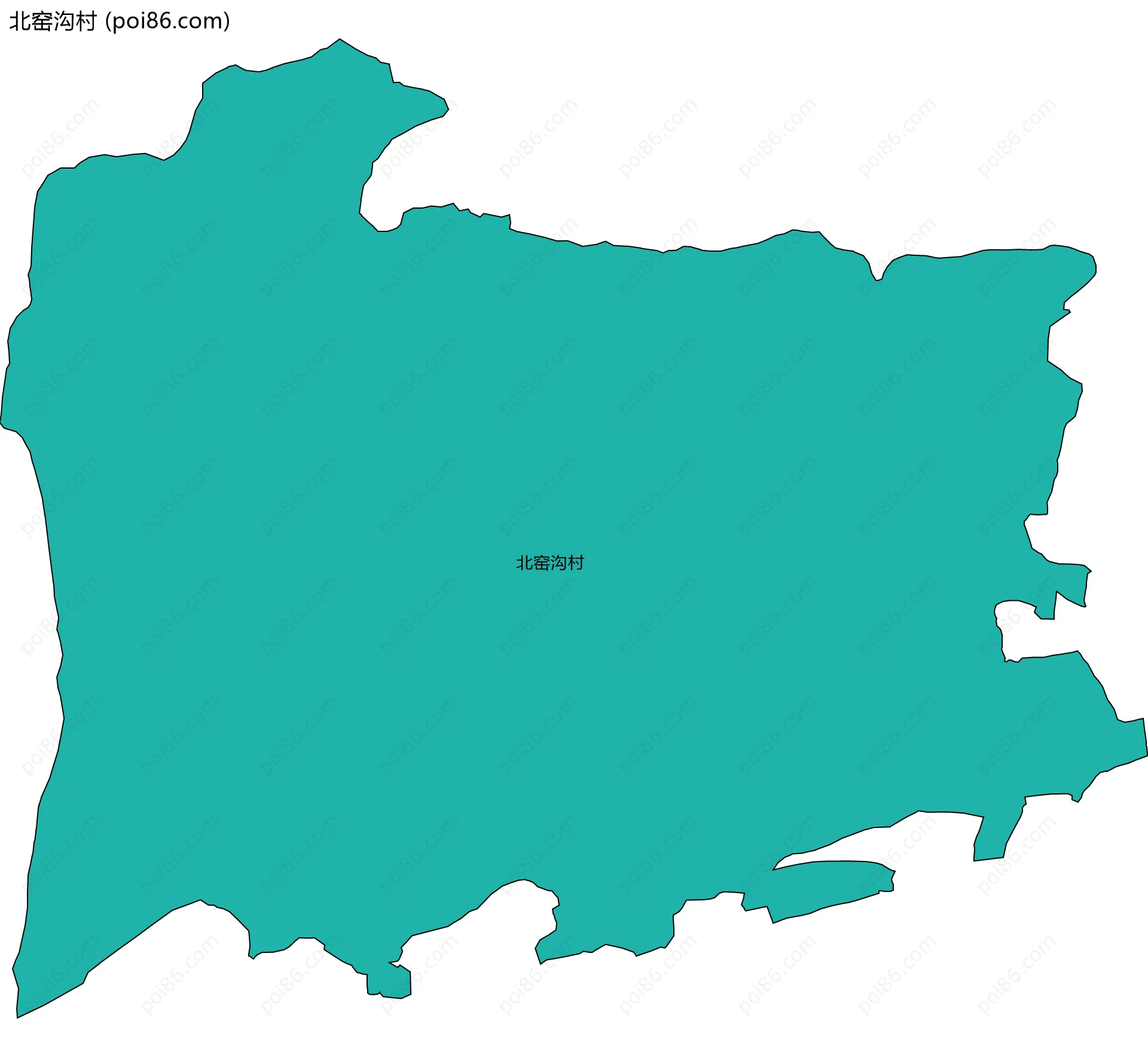 北窑沟村边界地图