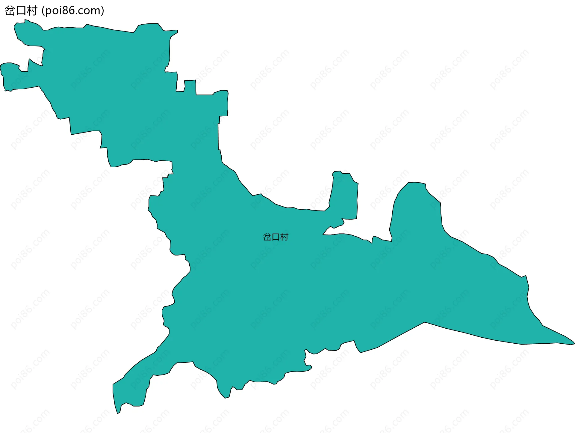 岔口村边界地图