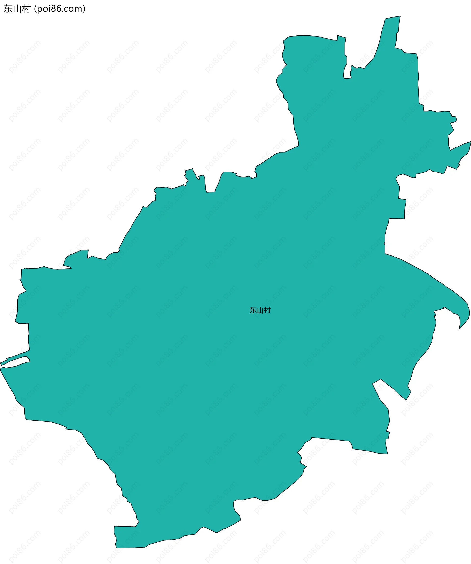 东山村边界地图