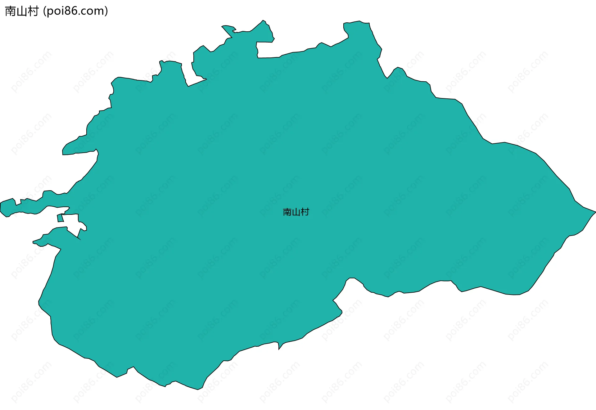 南山村边界地图