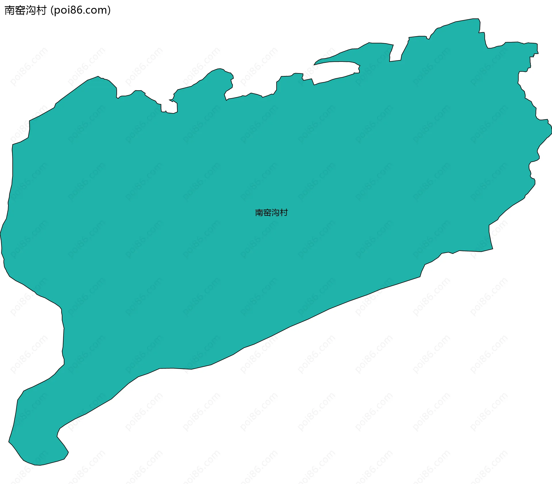 南窑沟村边界地图