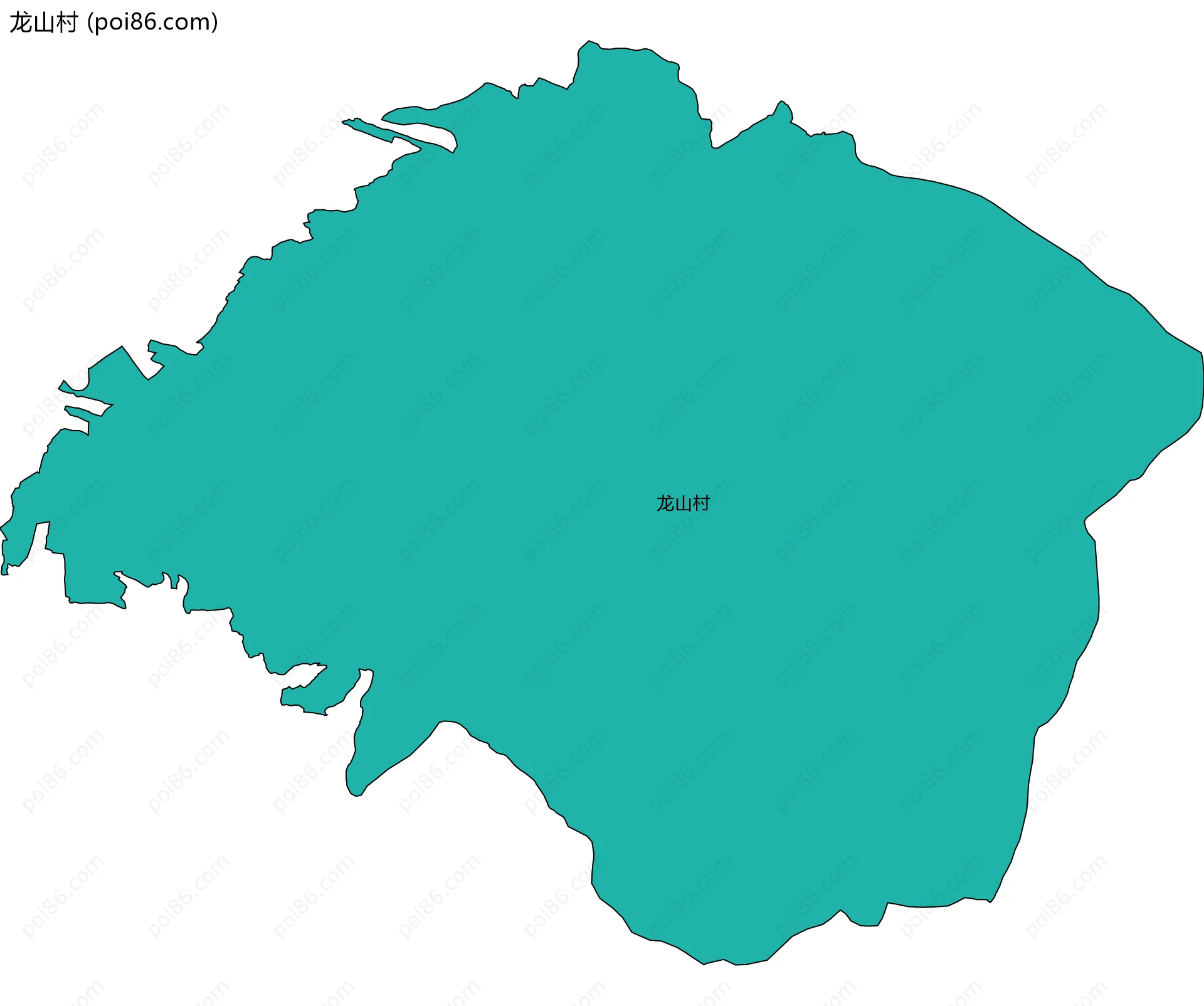 龙山村边界地图