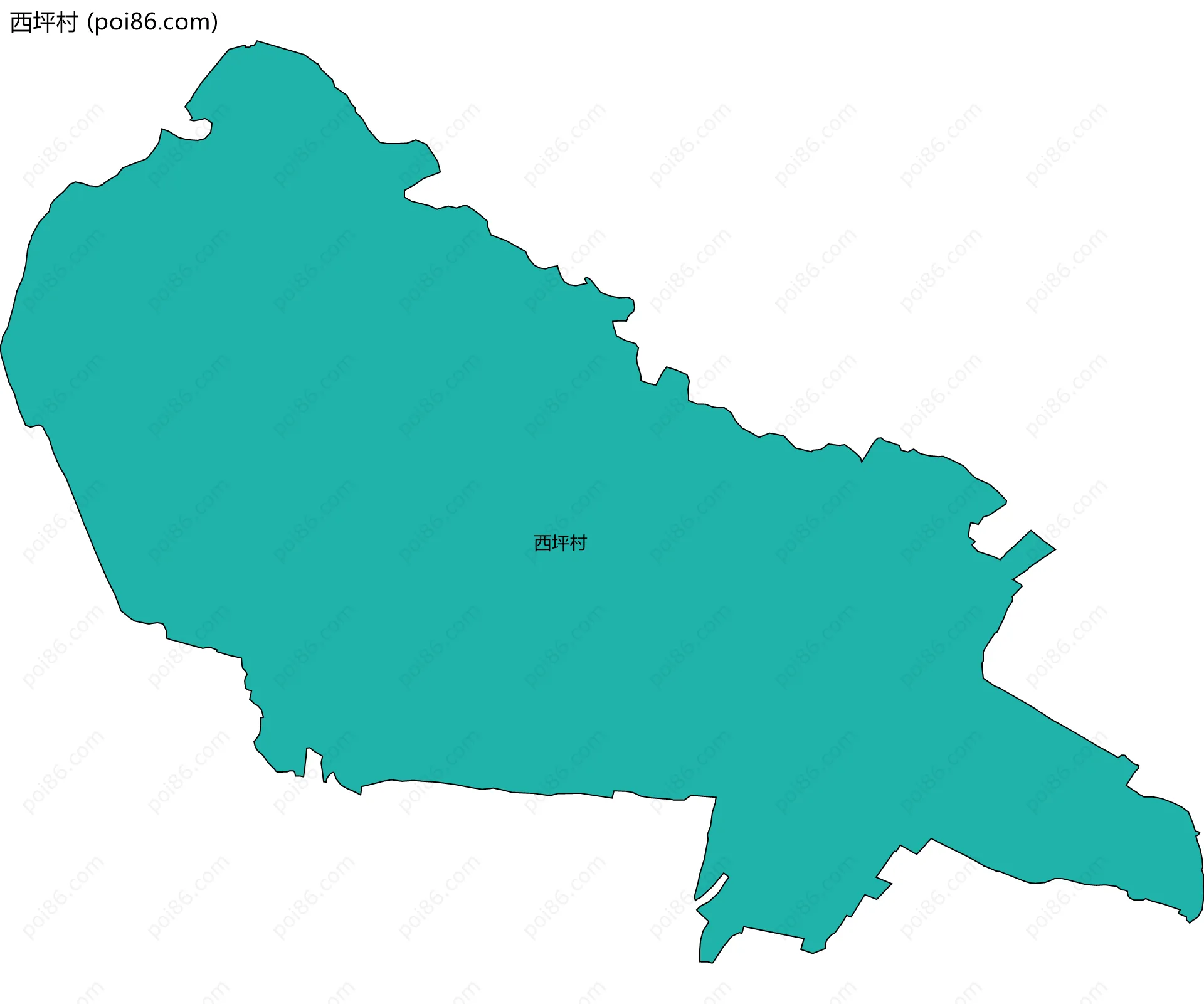 西坪村边界地图