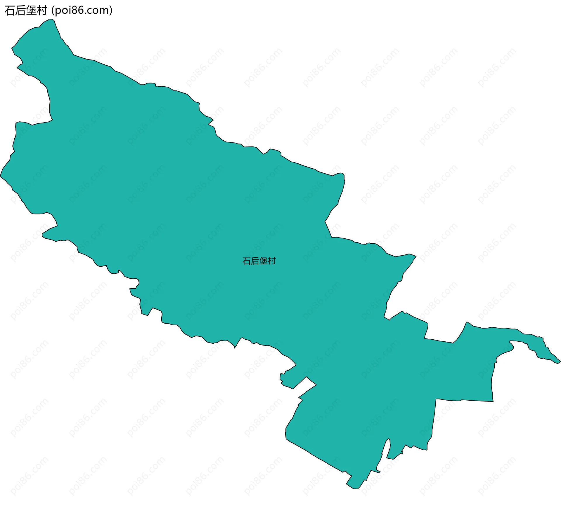 石后堡村边界地图