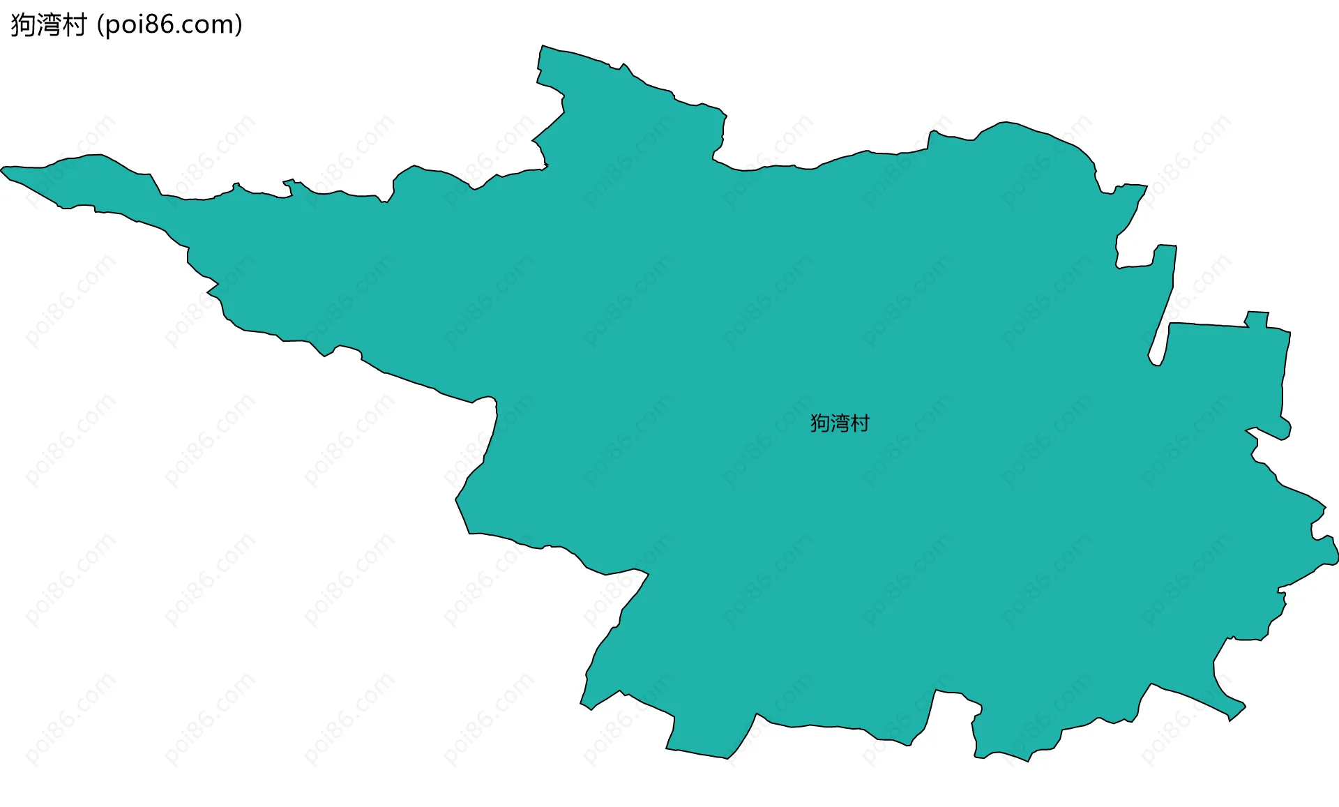 狗湾村边界地图