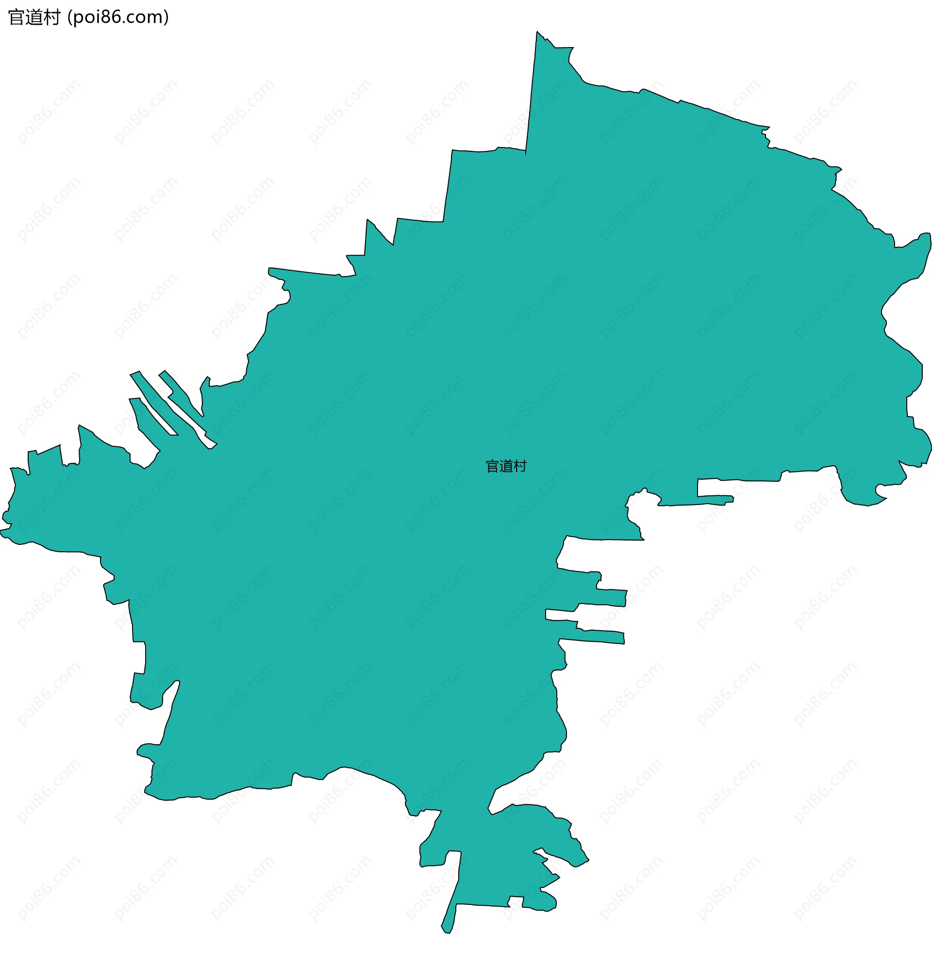 官道村边界地图