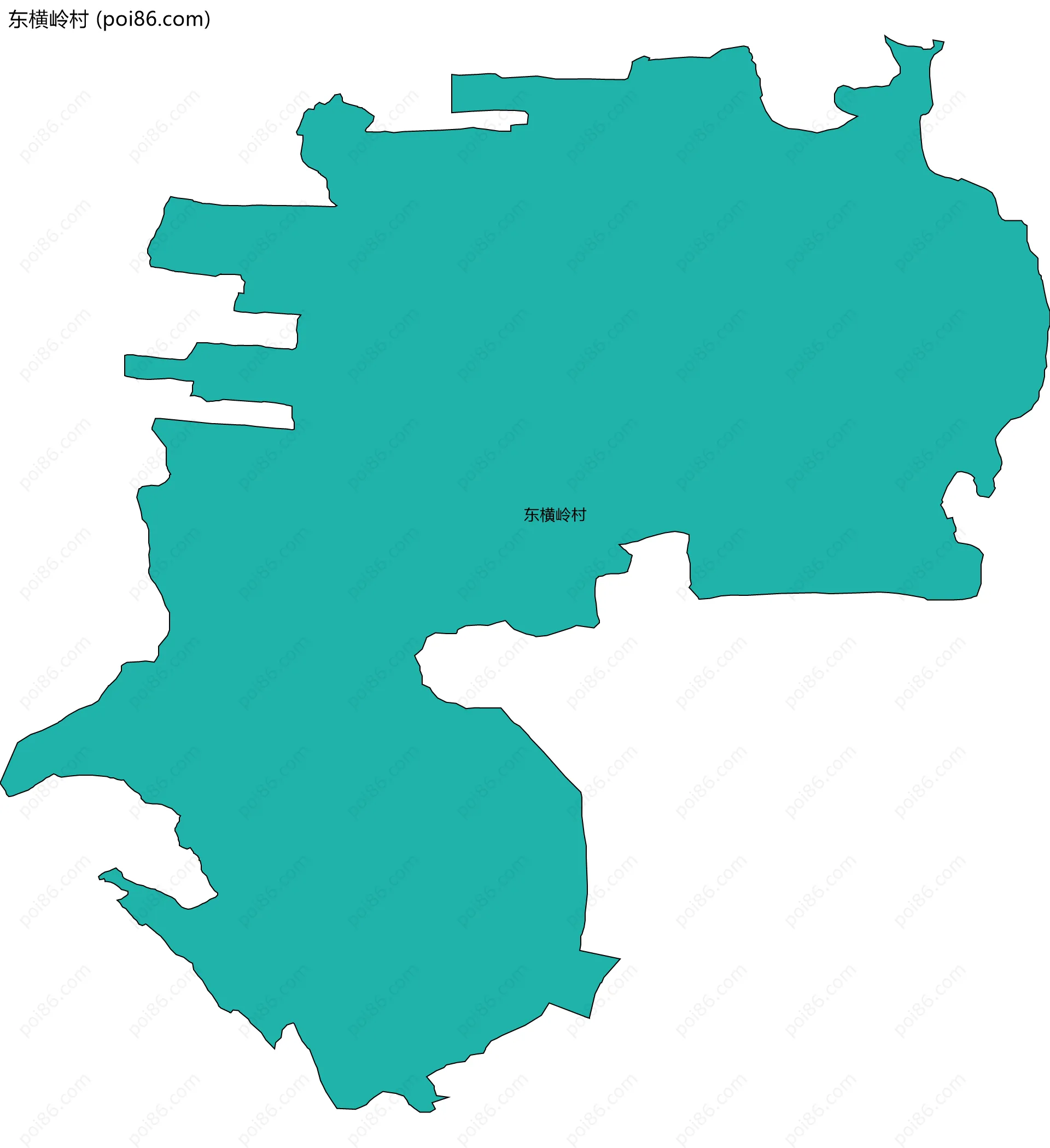 东横岭村边界地图