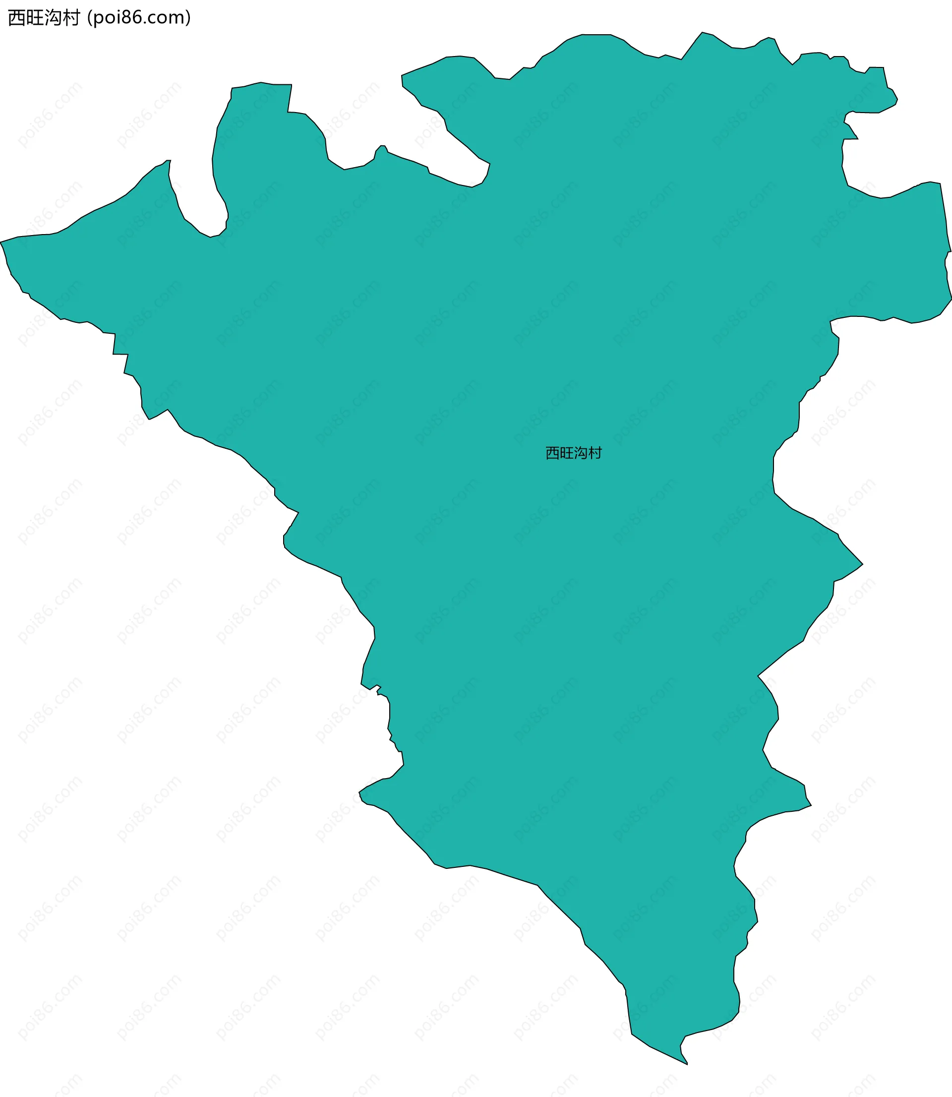 西旺沟村边界地图