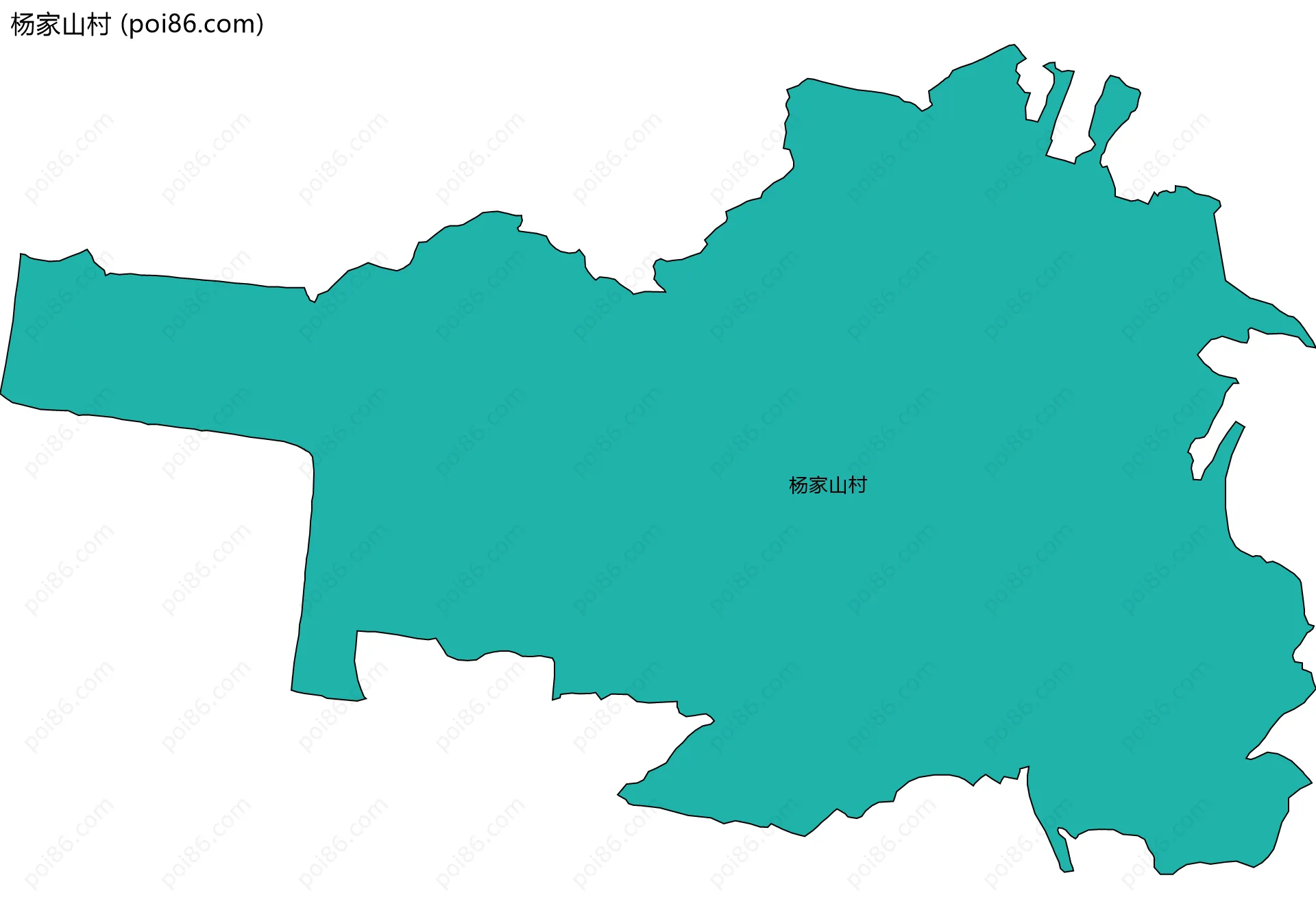 杨家山村边界地图