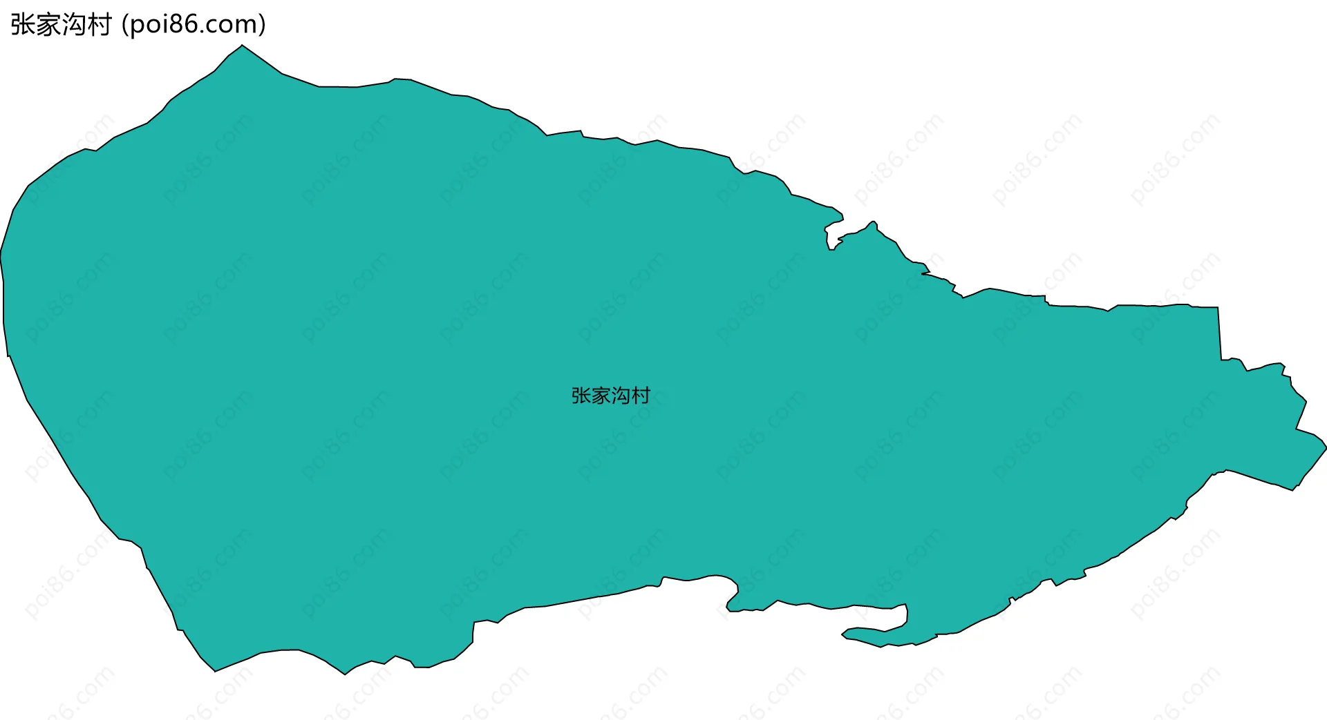 张家沟村边界地图