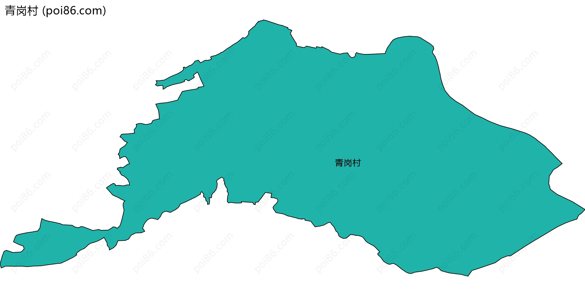青岗村边界地图