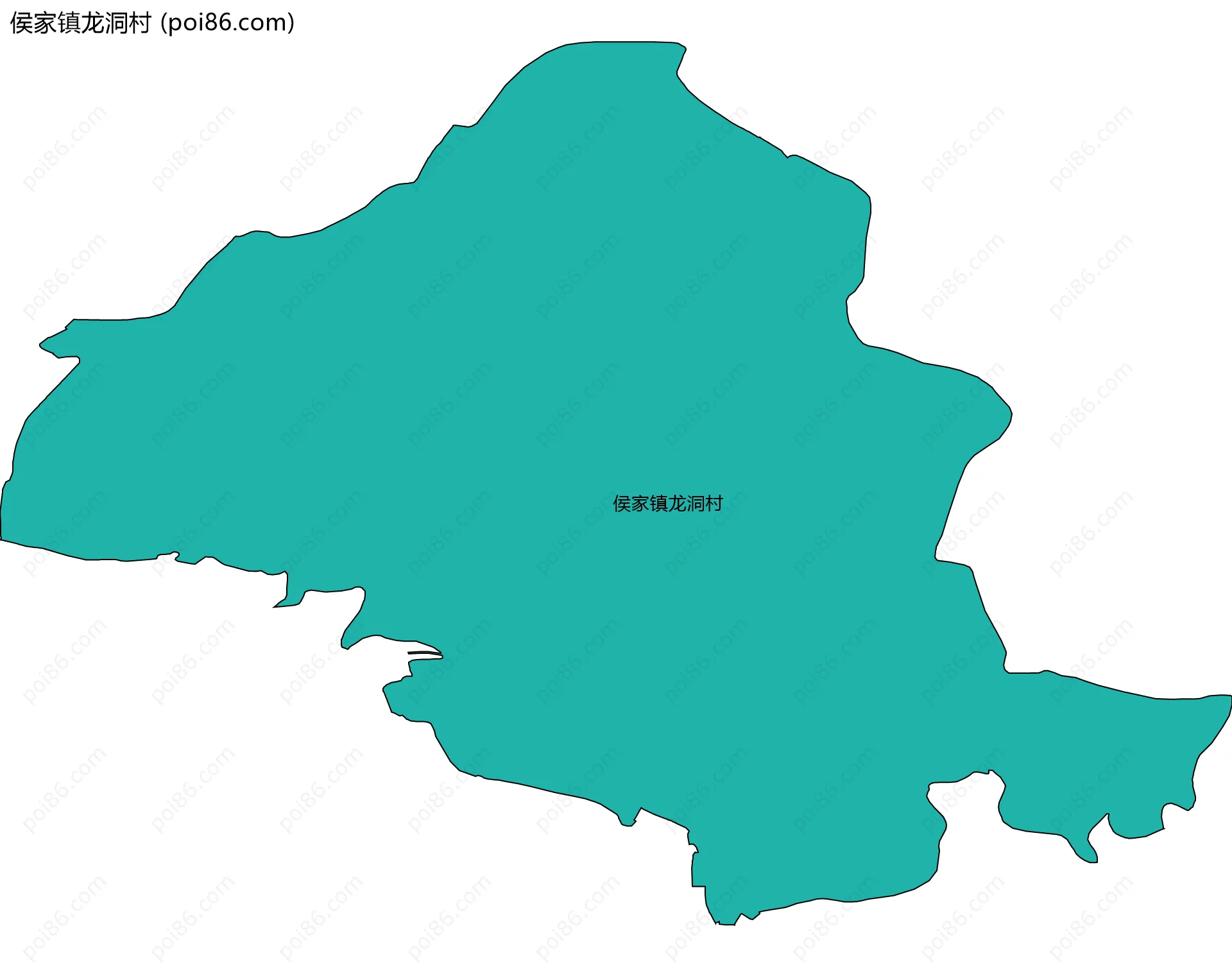 侯家镇龙洞村边界地图