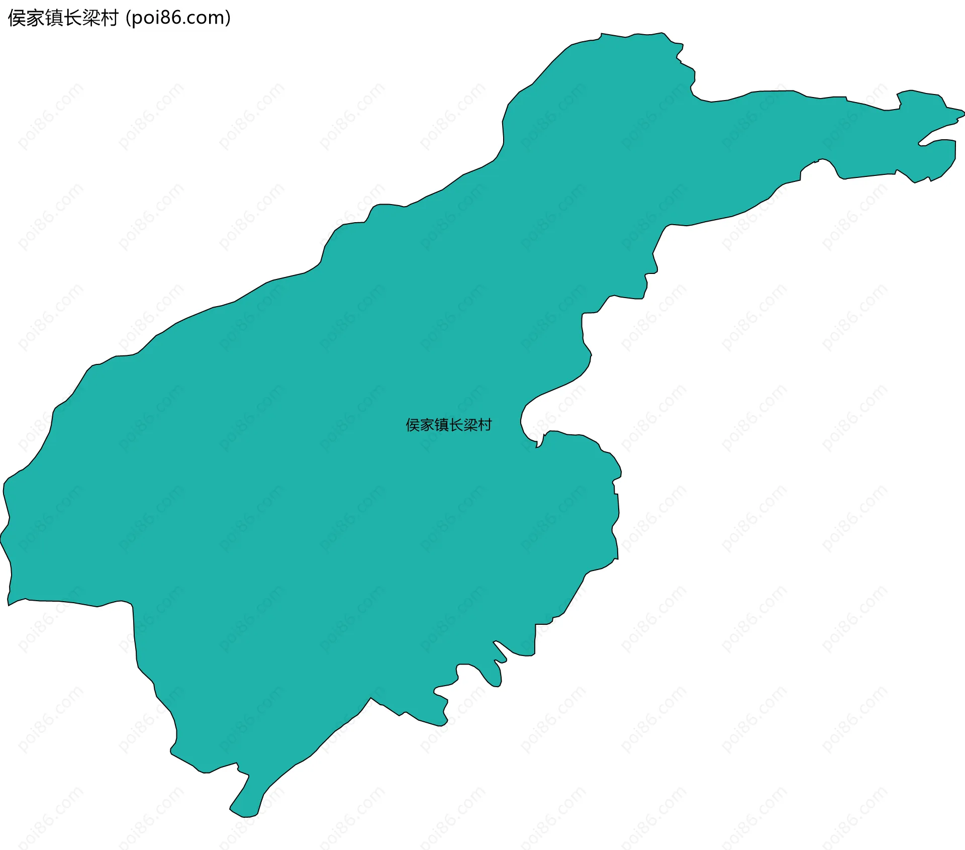 侯家镇长梁村边界地图
