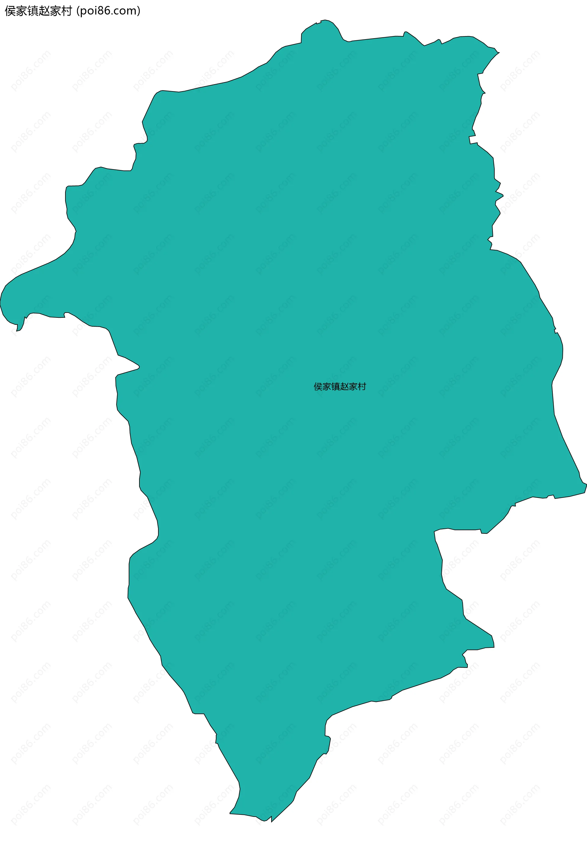 侯家镇赵家村边界地图