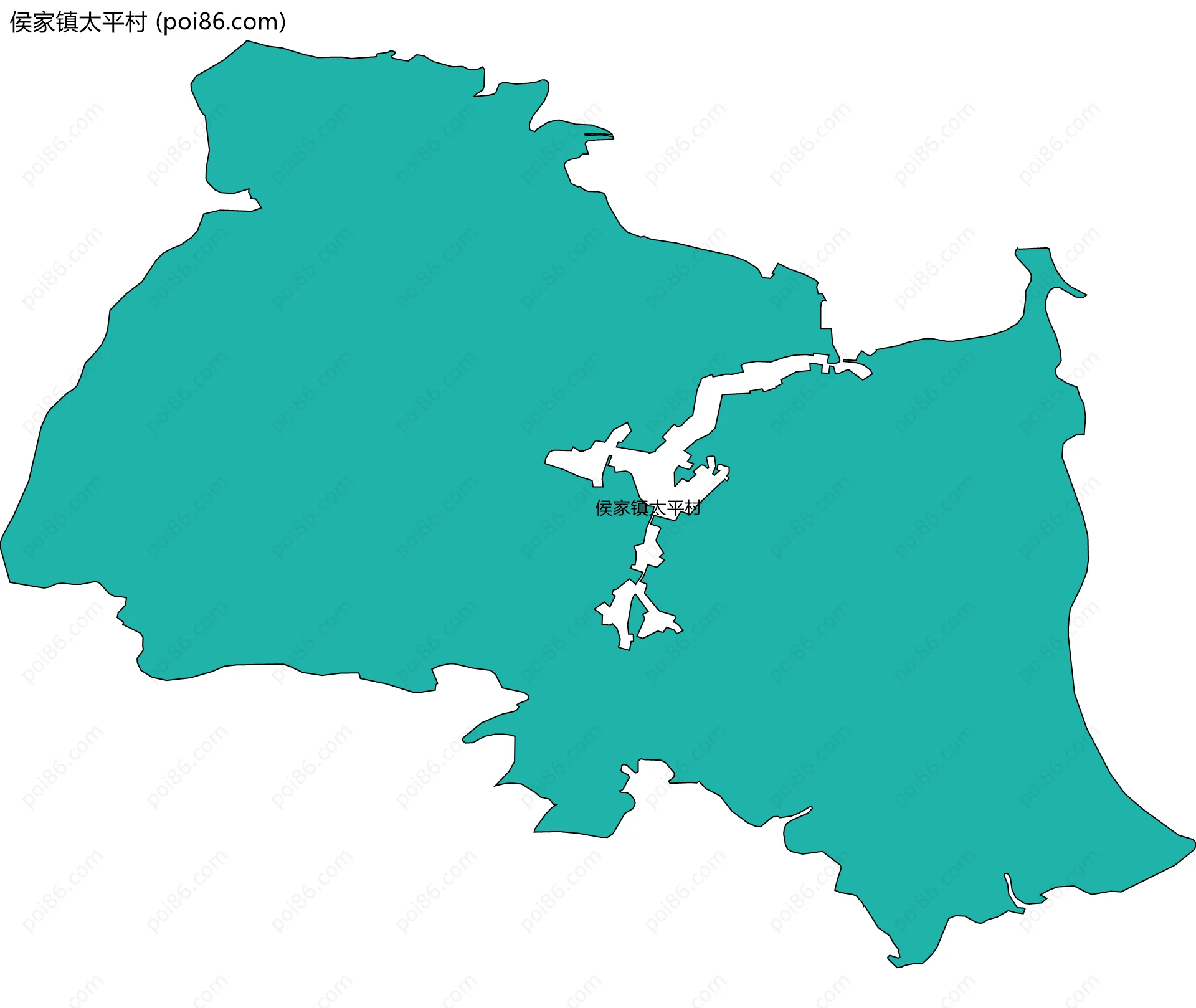 侯家镇太平村边界地图