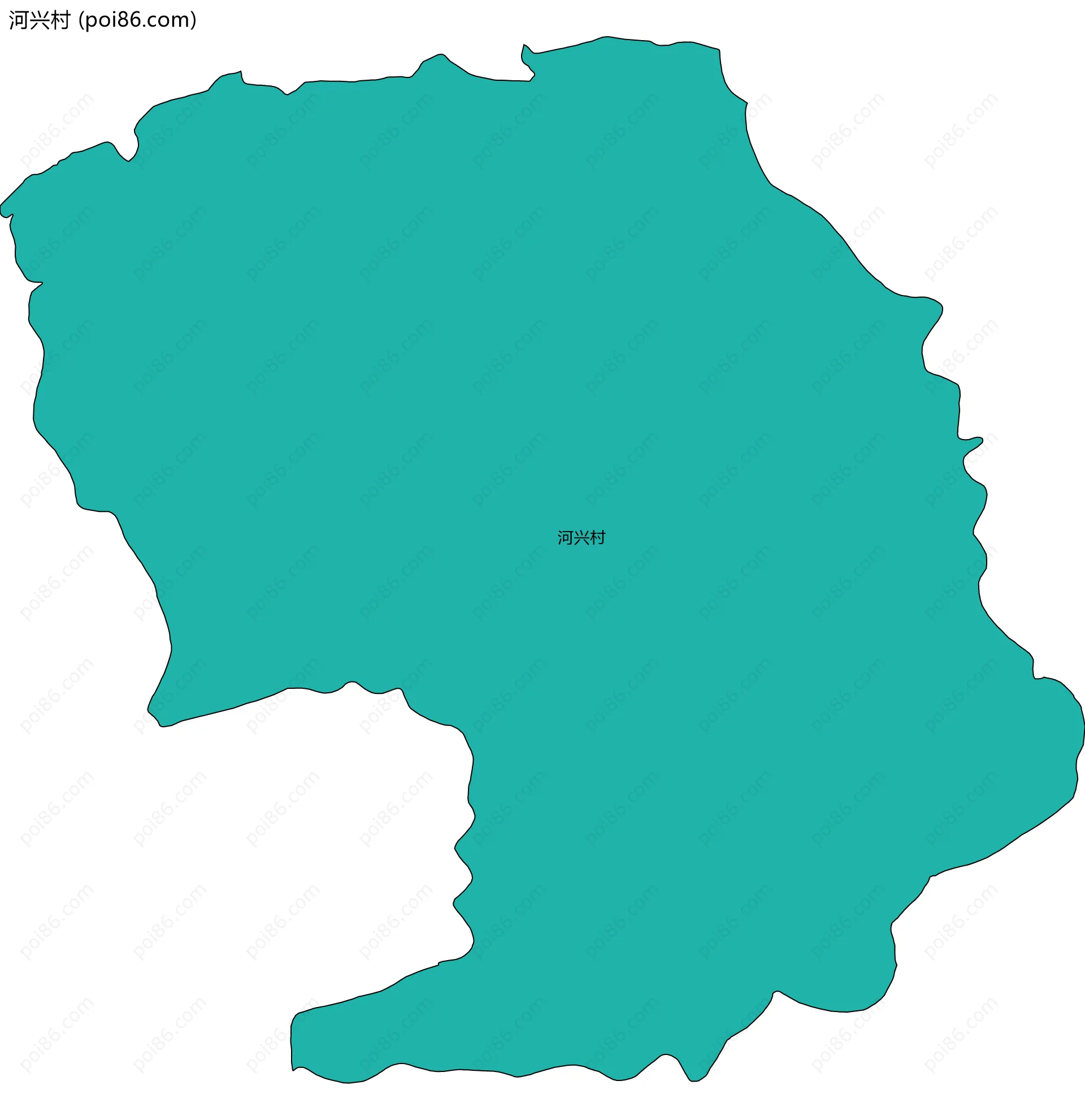 河兴村边界地图